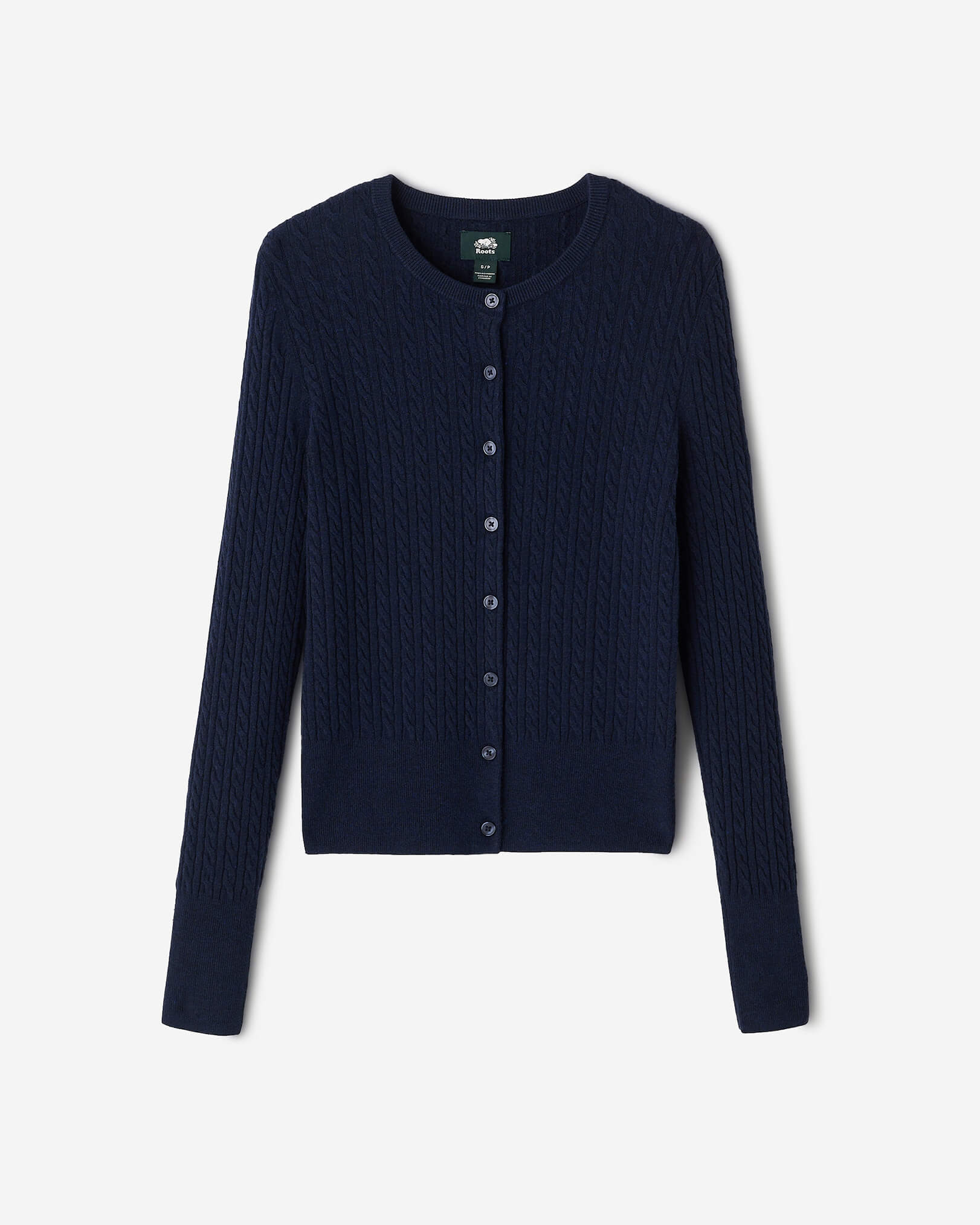 Bowen Cable Cardigan in Navy Mix