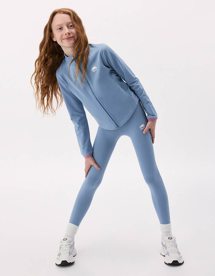 Girl wearing blue activewear