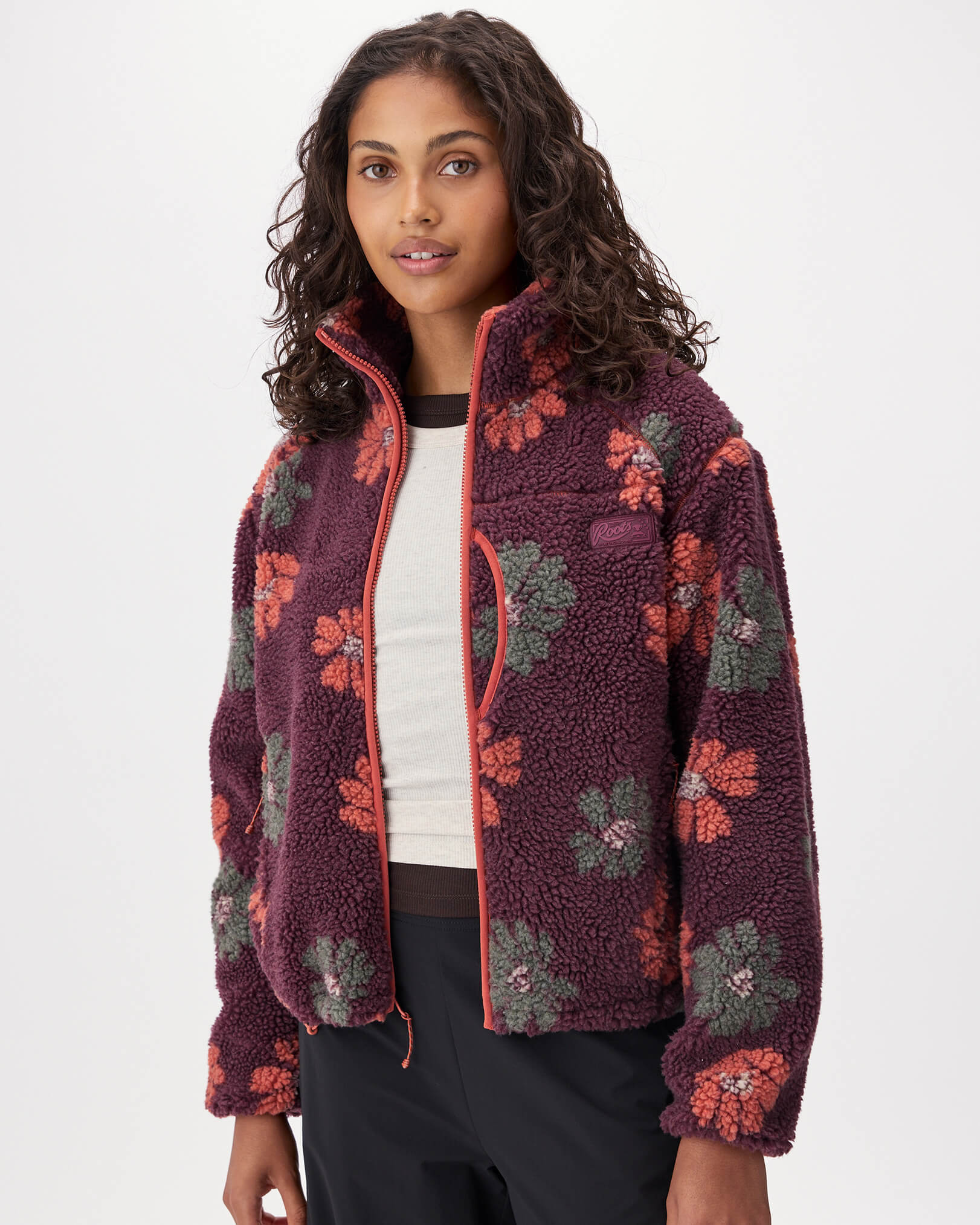 Alta Shearling Fleece Floral Jacket