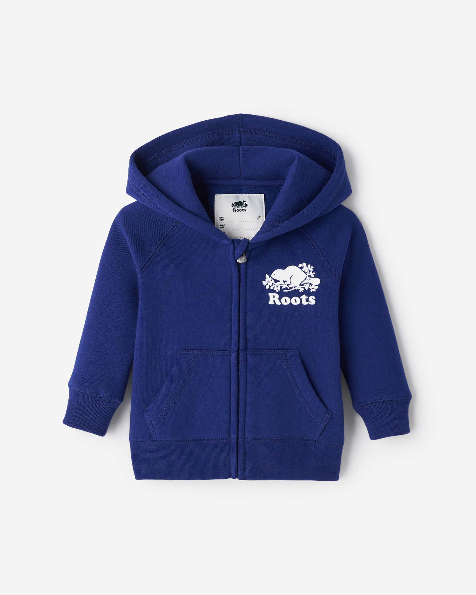 Roots Baby Organic Original Full Zip Hoodie in Beacon Blue