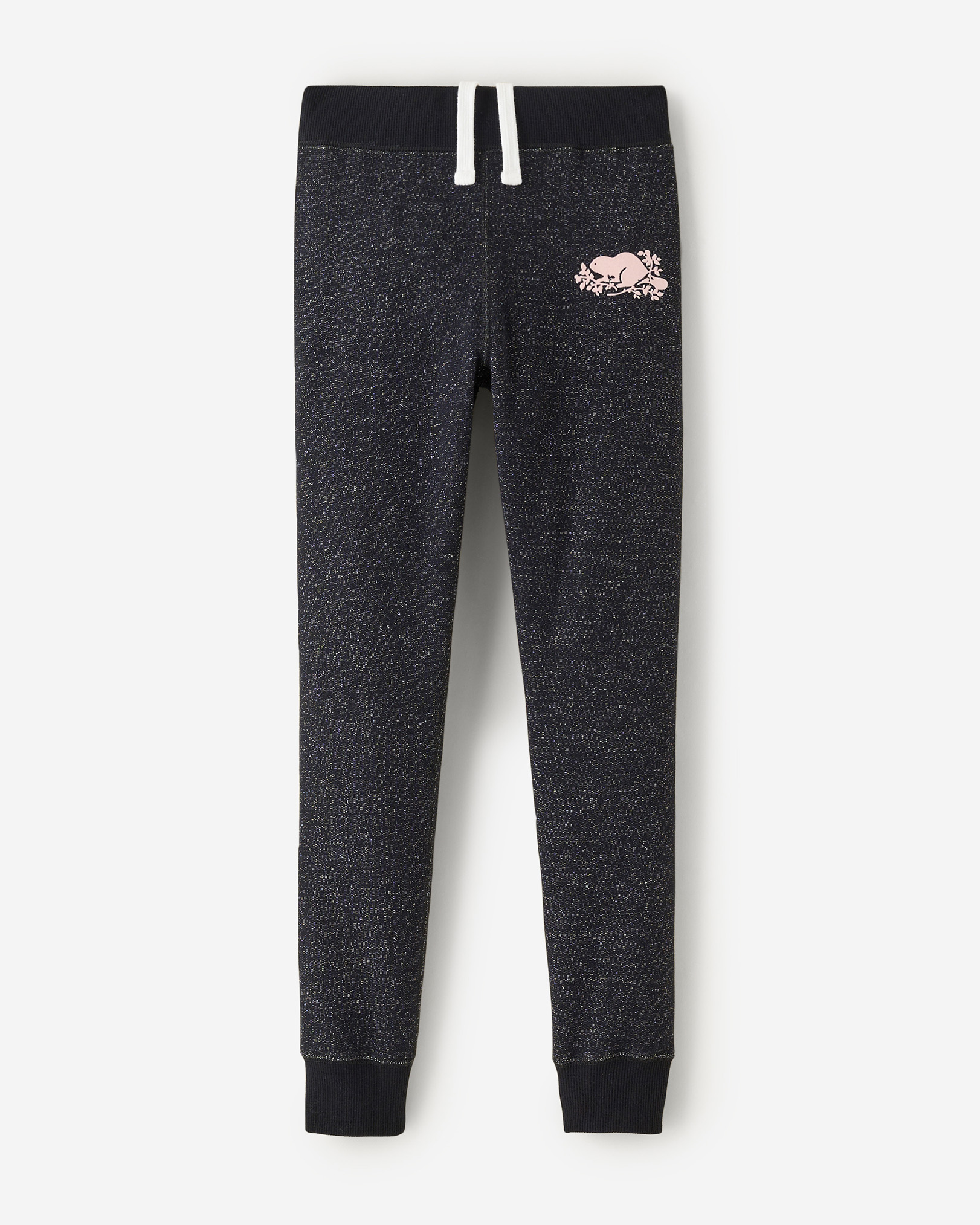 Roots Girl's Cozy Fleece Sweatpant in Black Pepper