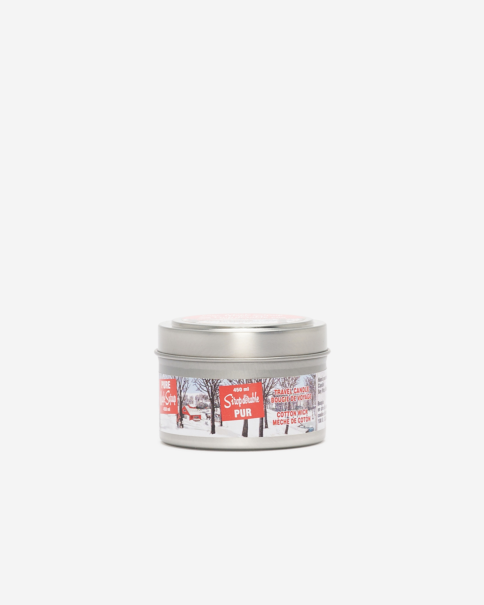 Roots Maple Syrup Travel Candle in Lodge Red