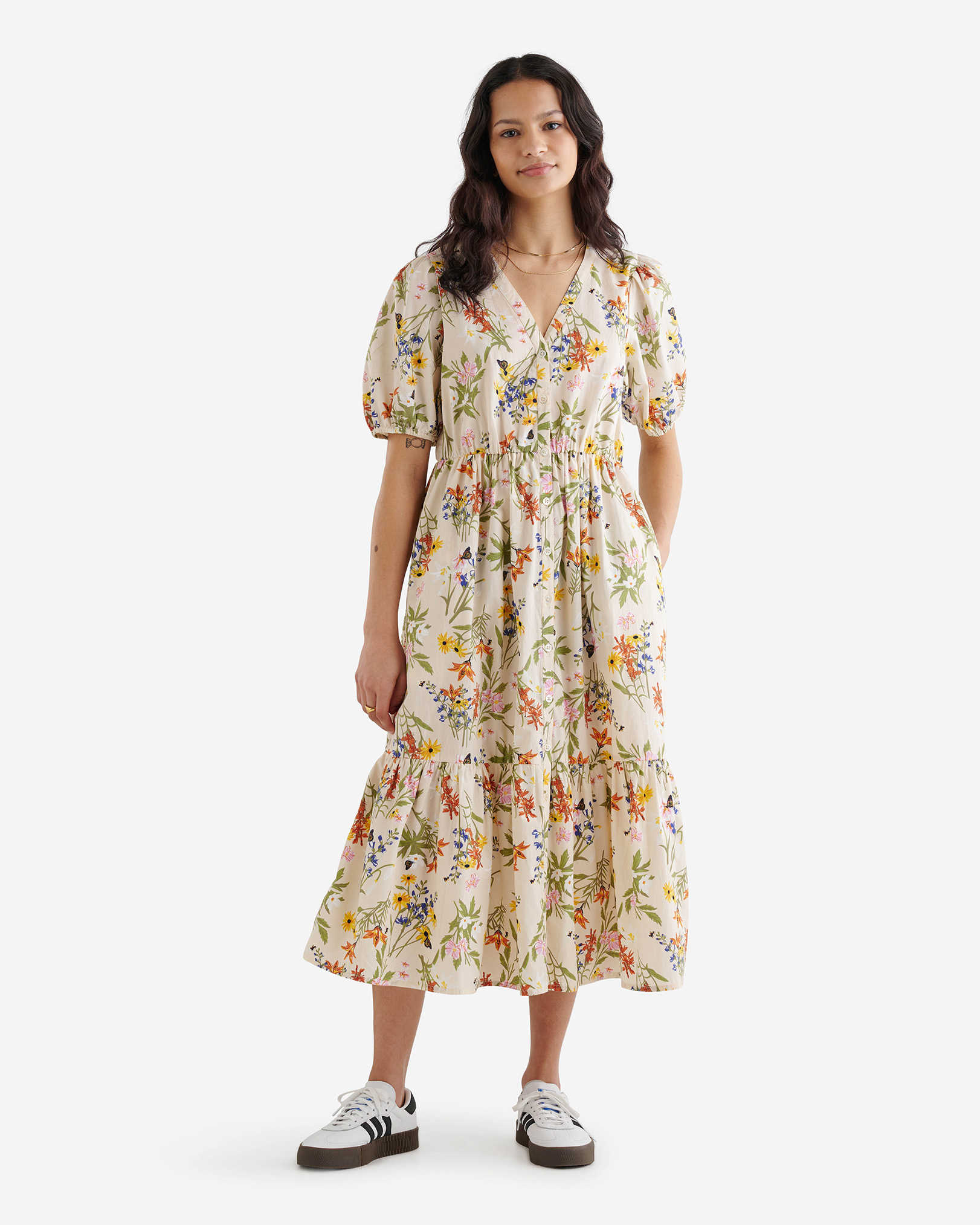Roots Floral Poplin Dress in Assorted