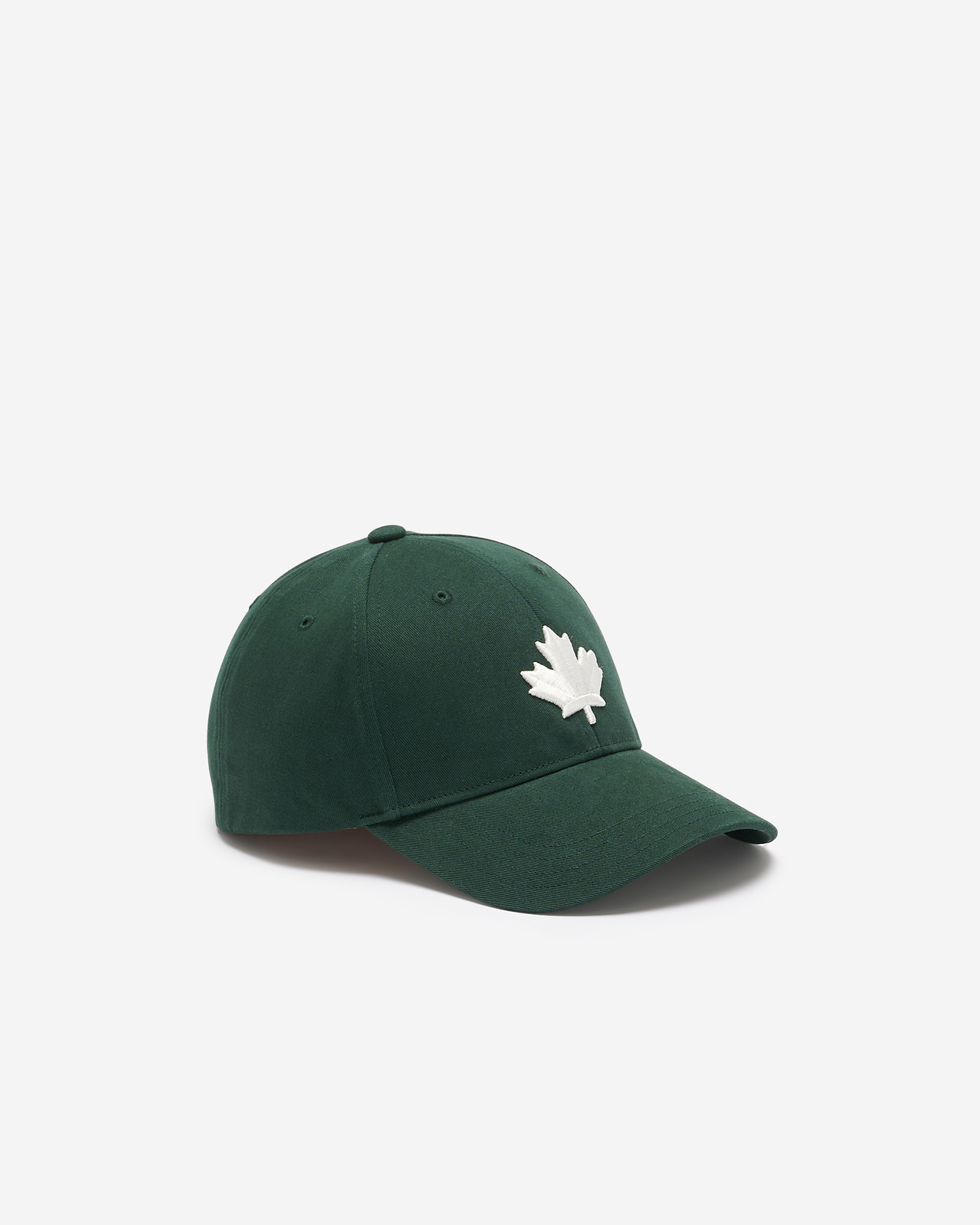 Roots Kids Modern Leaf Baseball Cap Hat in Varsity Green