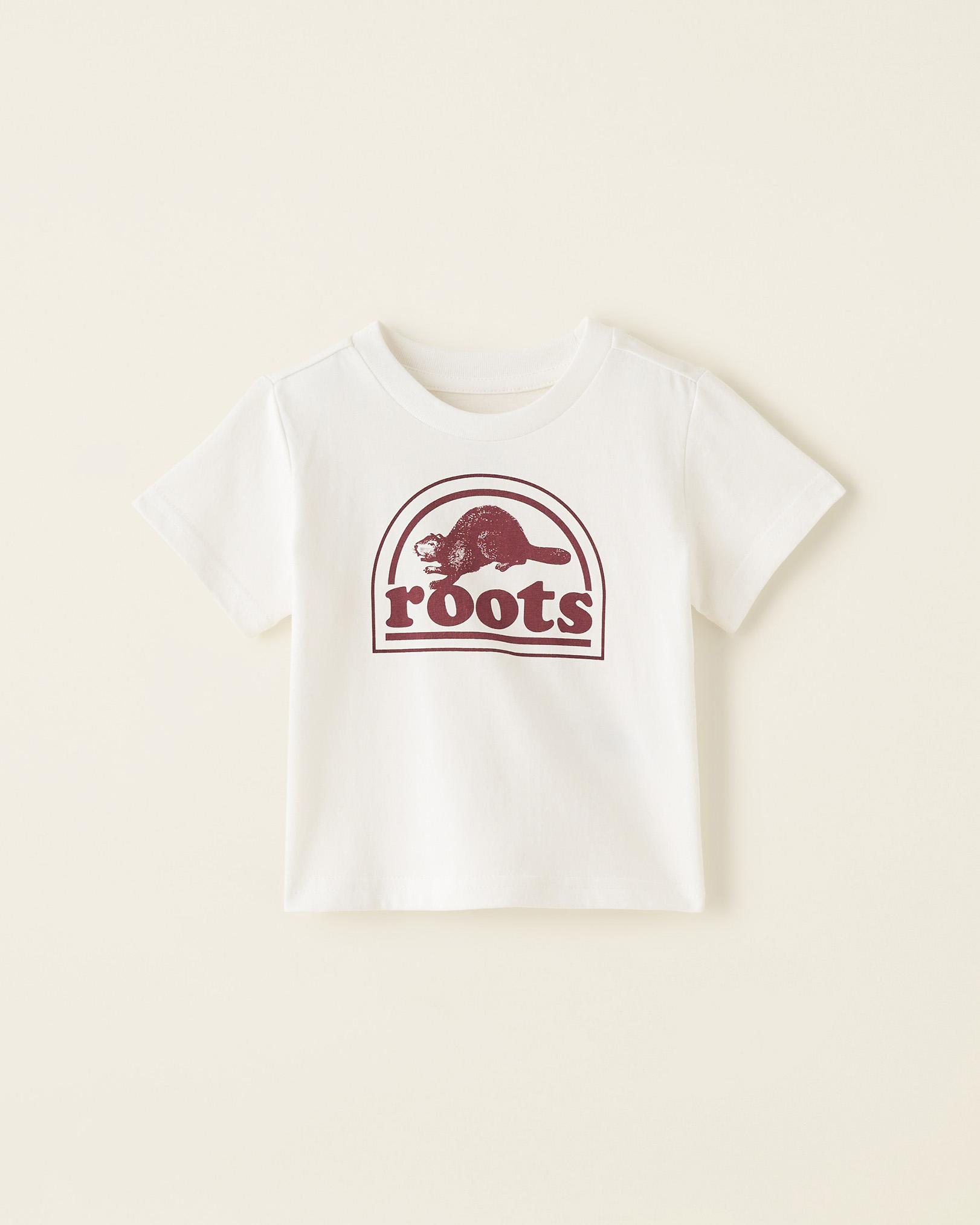 Roots Baby Re-Issue T-Shirt in Egret