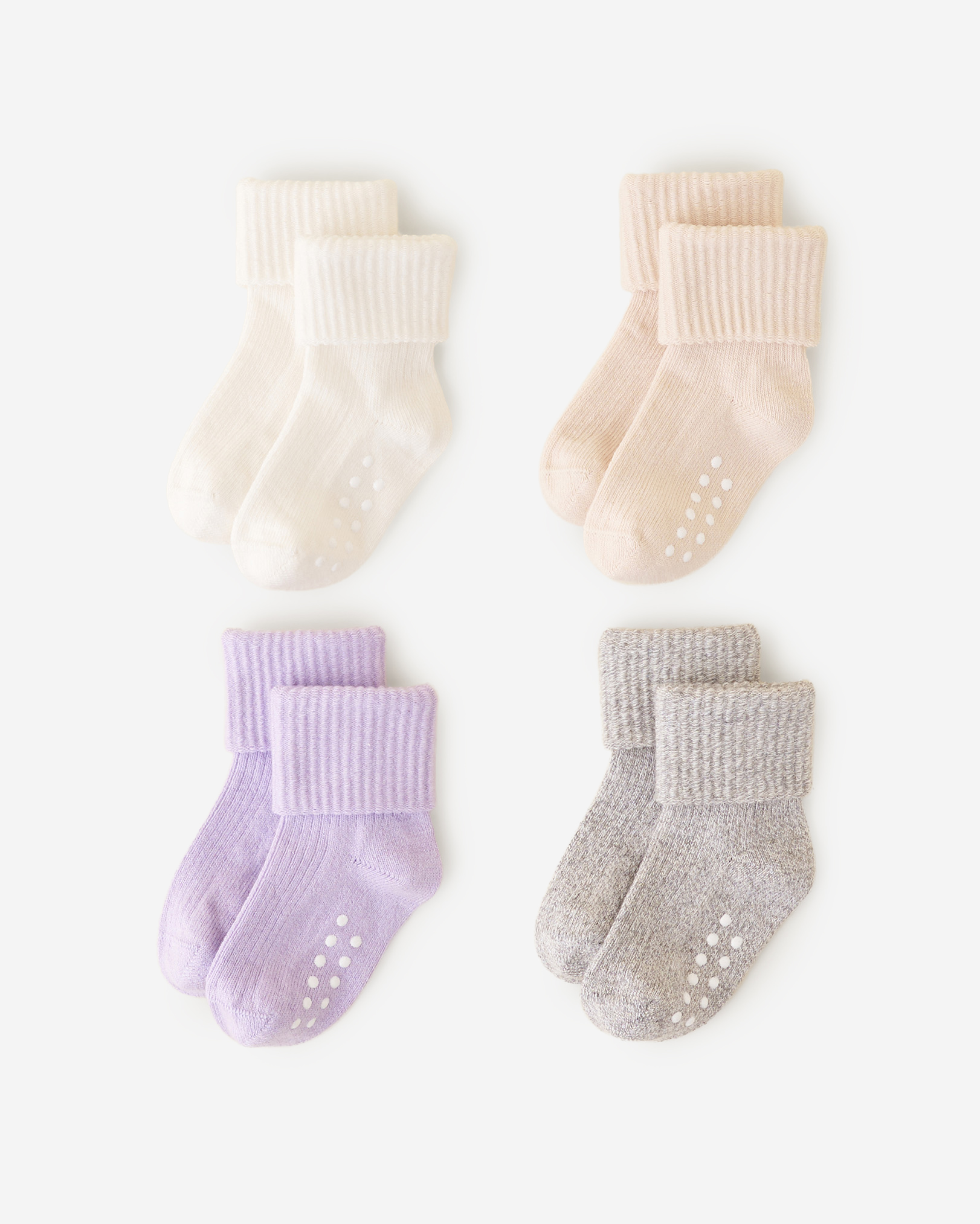 Roots Baby's First Sock 4 Pack in Grey Mix