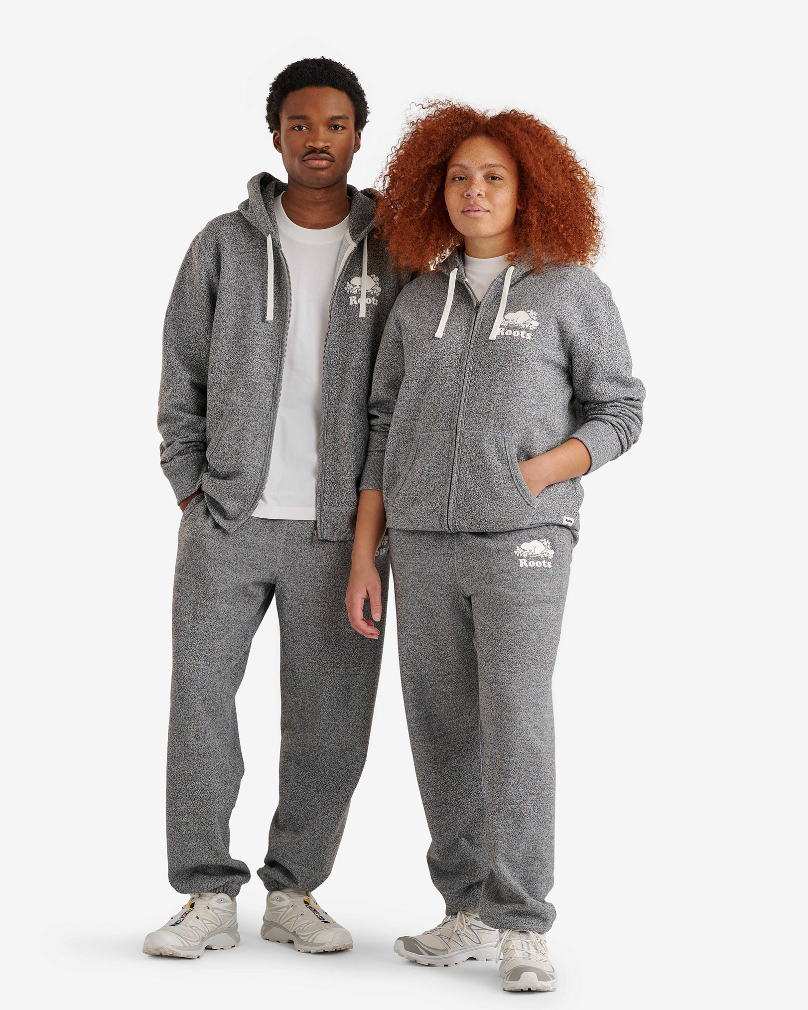 Roots Organic Original BF Sweatpant in Salt/Pepper Grey