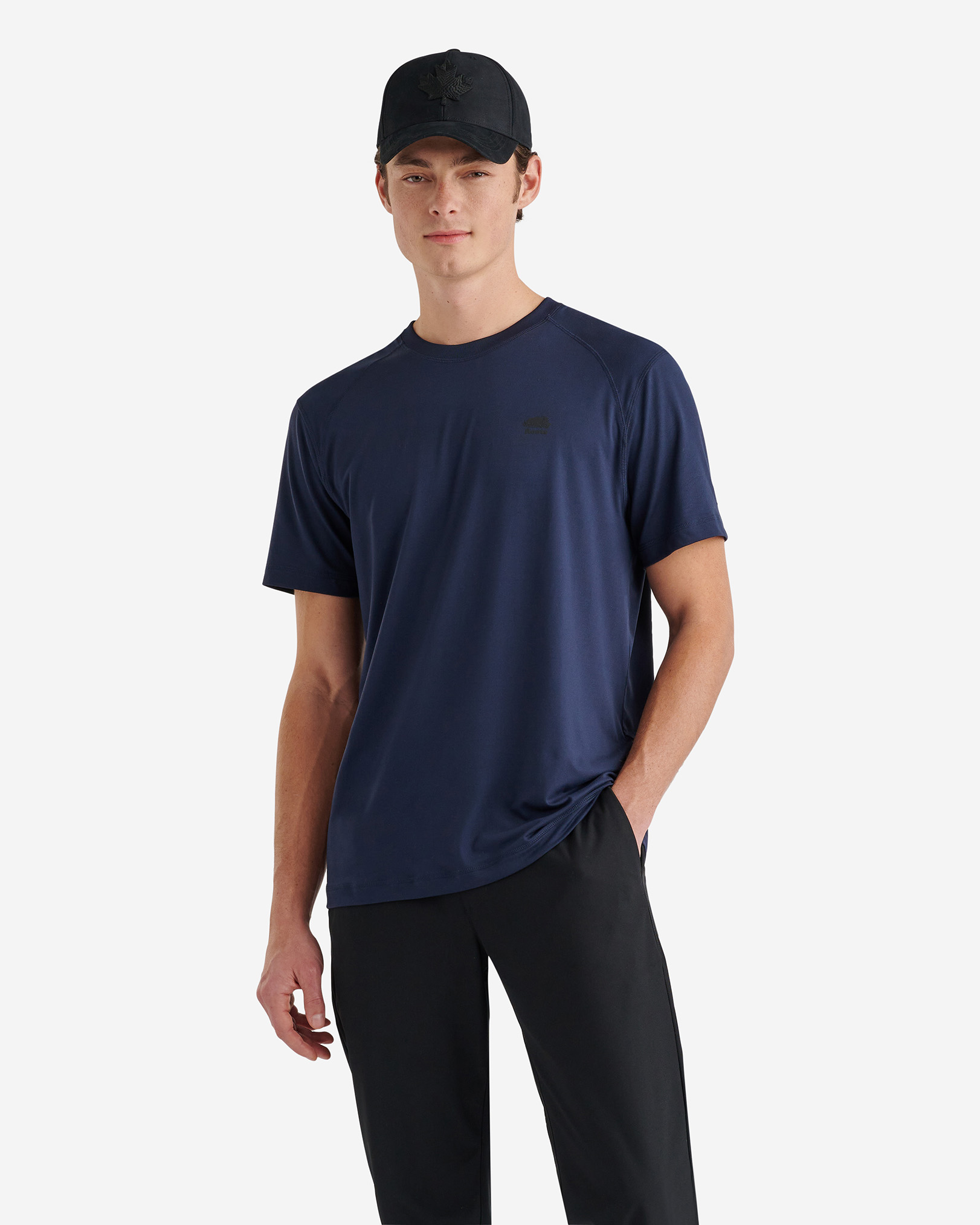 Roots Renew Short Sleeve T-Shirt in Navy Blazer