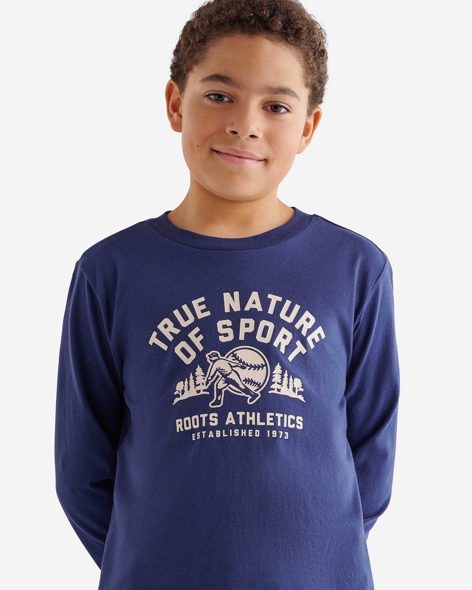 Roots Kids True Nature Of Sport T-Shirt in Naval Blue