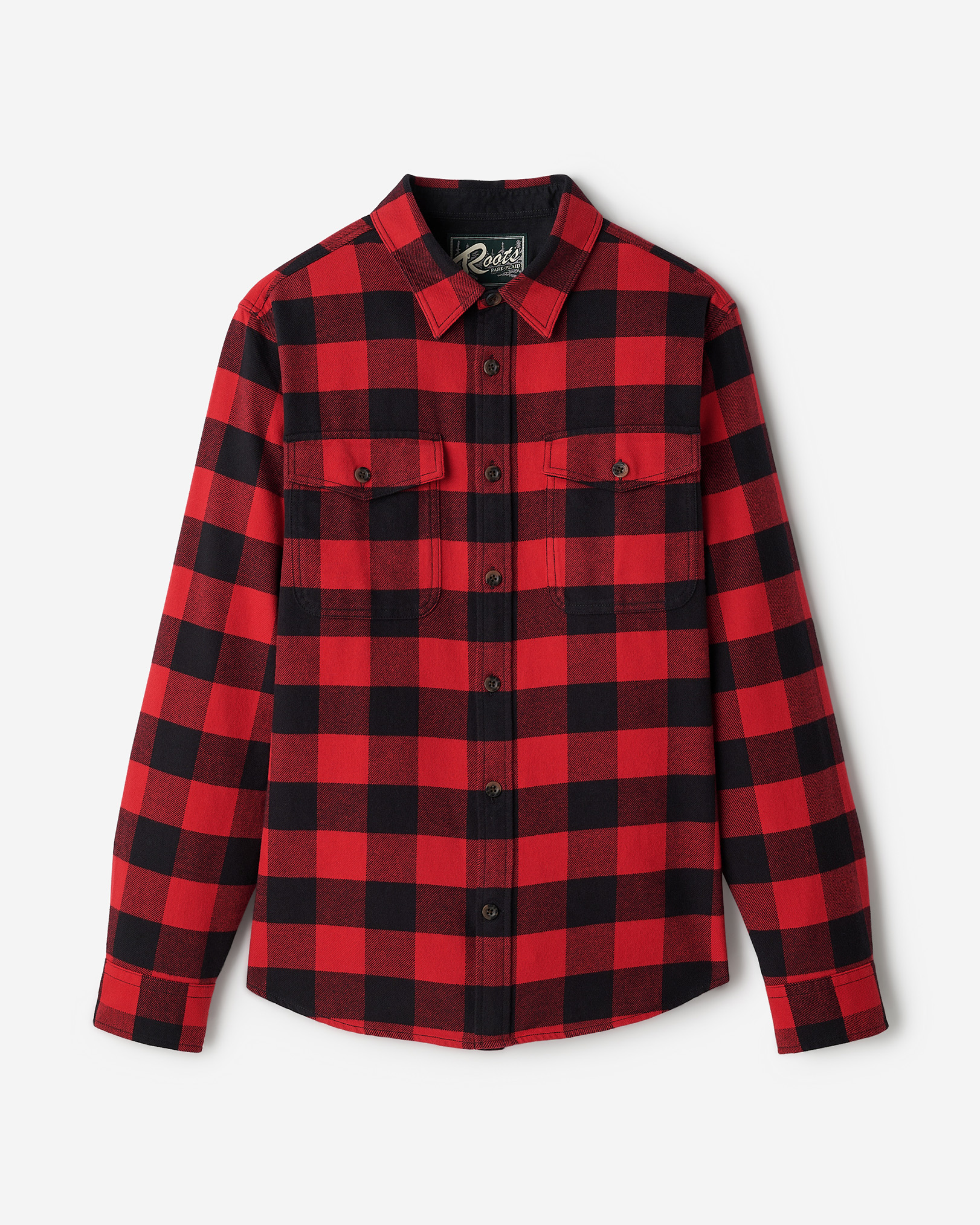 Roots Park Plaid Shirt in Cabin Red