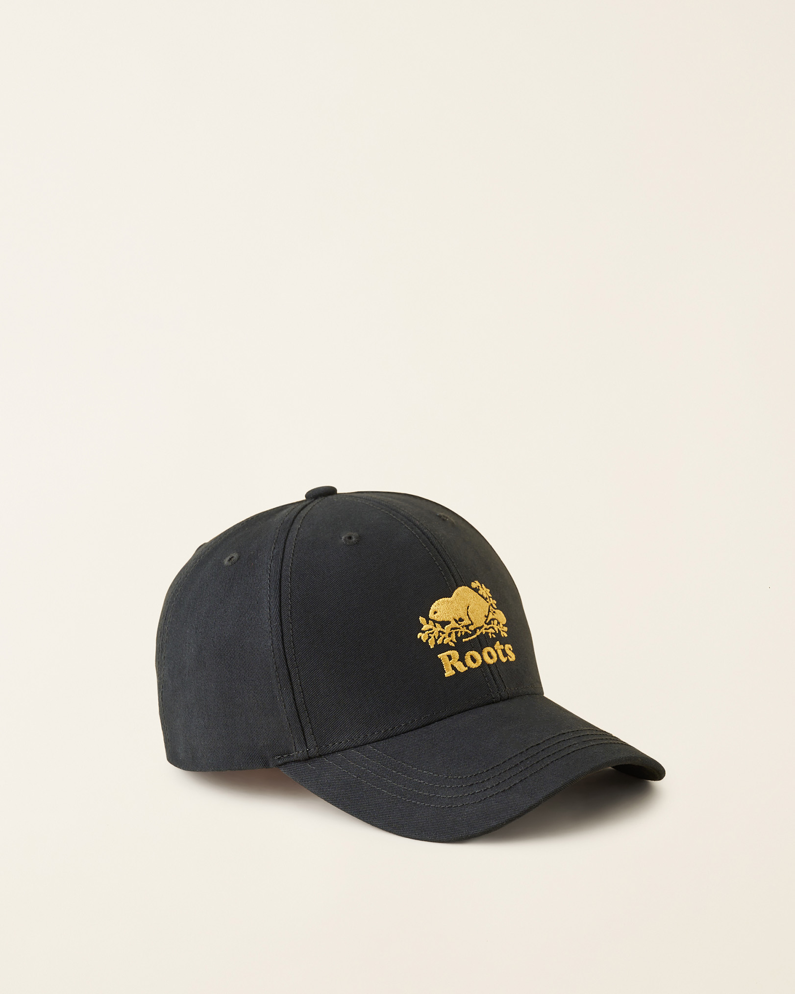 Roots 50th Cooper Baseball Cap Hat in Black