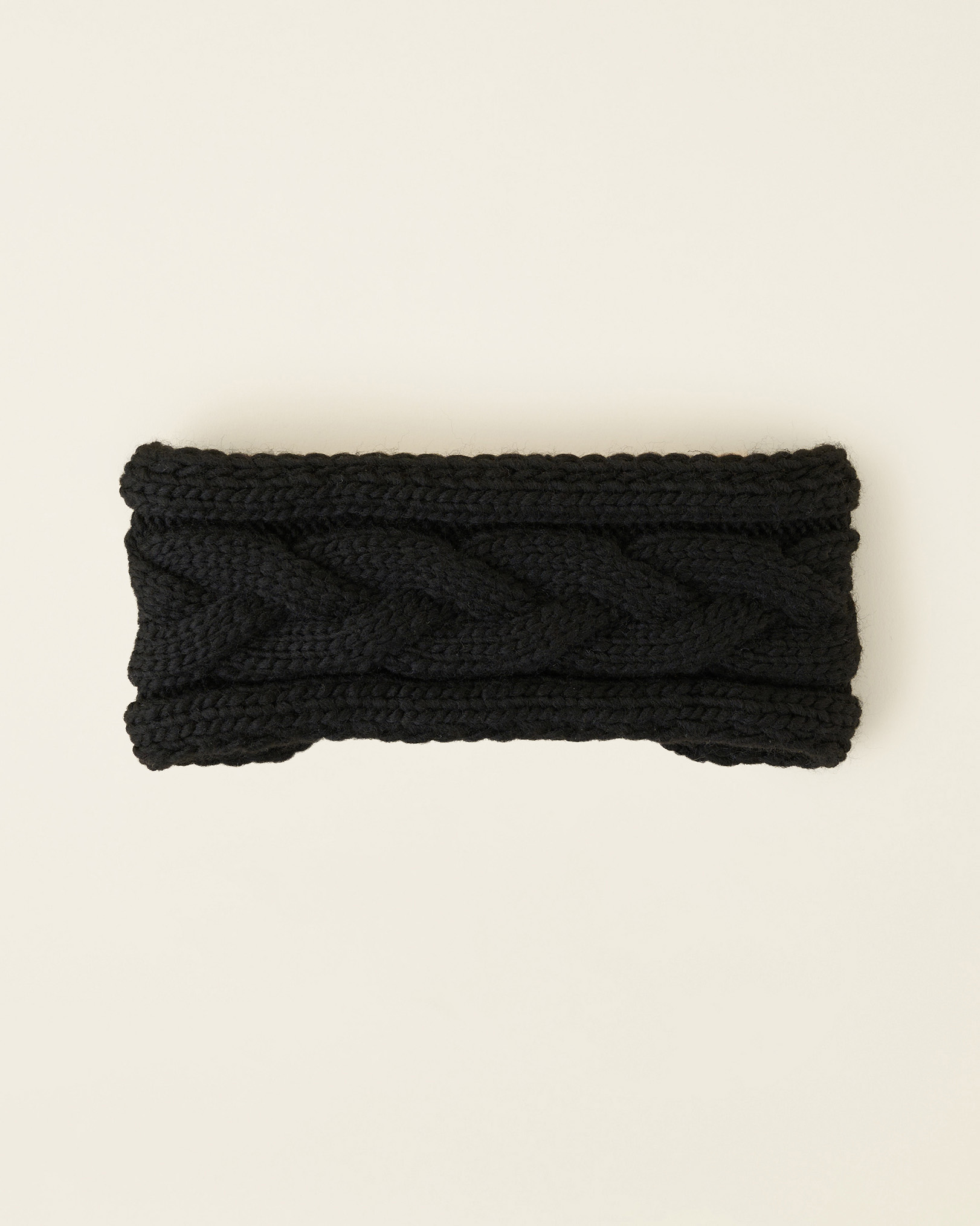 Roots Women's Olivia Cable Headband Hat in Black