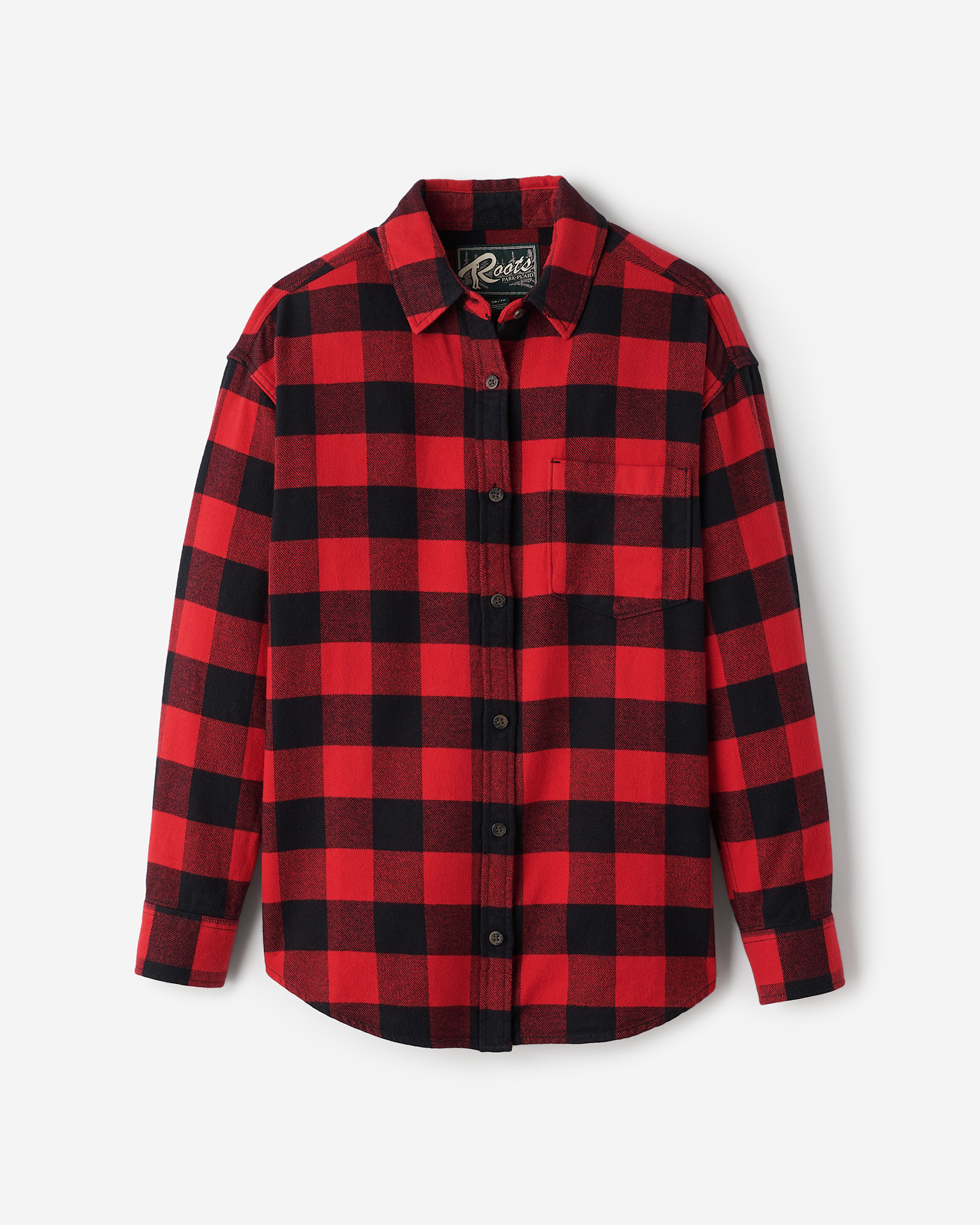 Roots Park Plaid Relaxed Shirt in Cabin Red