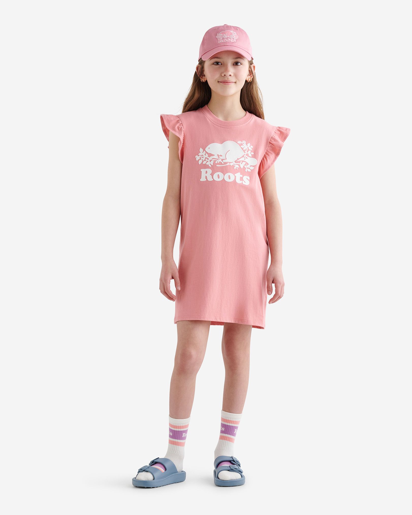Roots Girl's Cooper Dress in Mauveglow