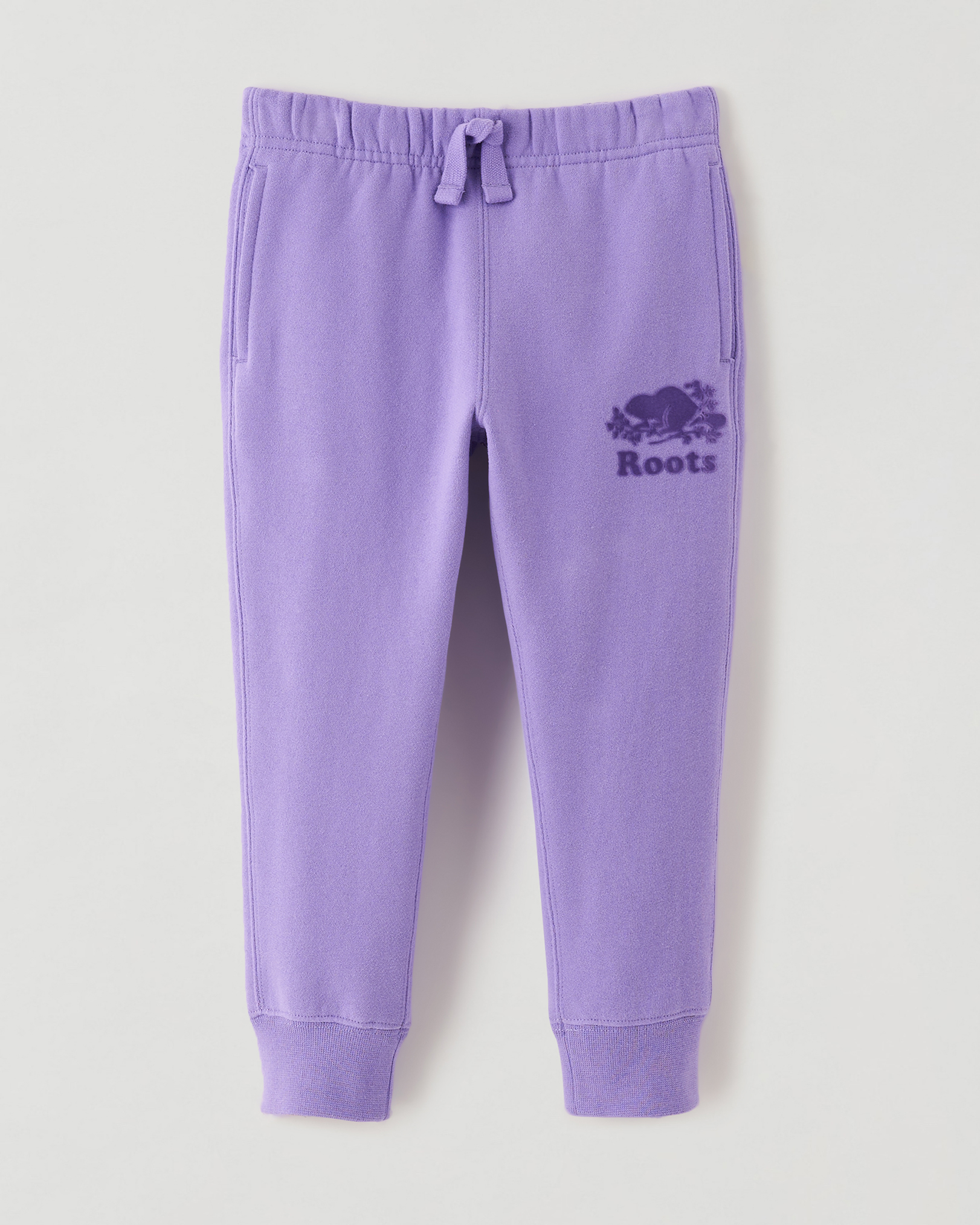 Roots Toddler Girl's Slim Cuff Tonal Sweatpant in Paisley Purple