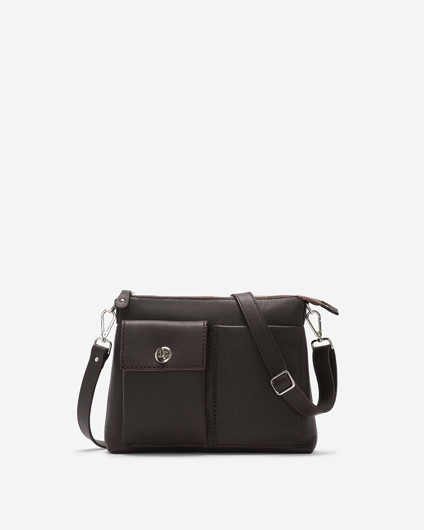 Roots The Villager Handbag Cloud in Ebony