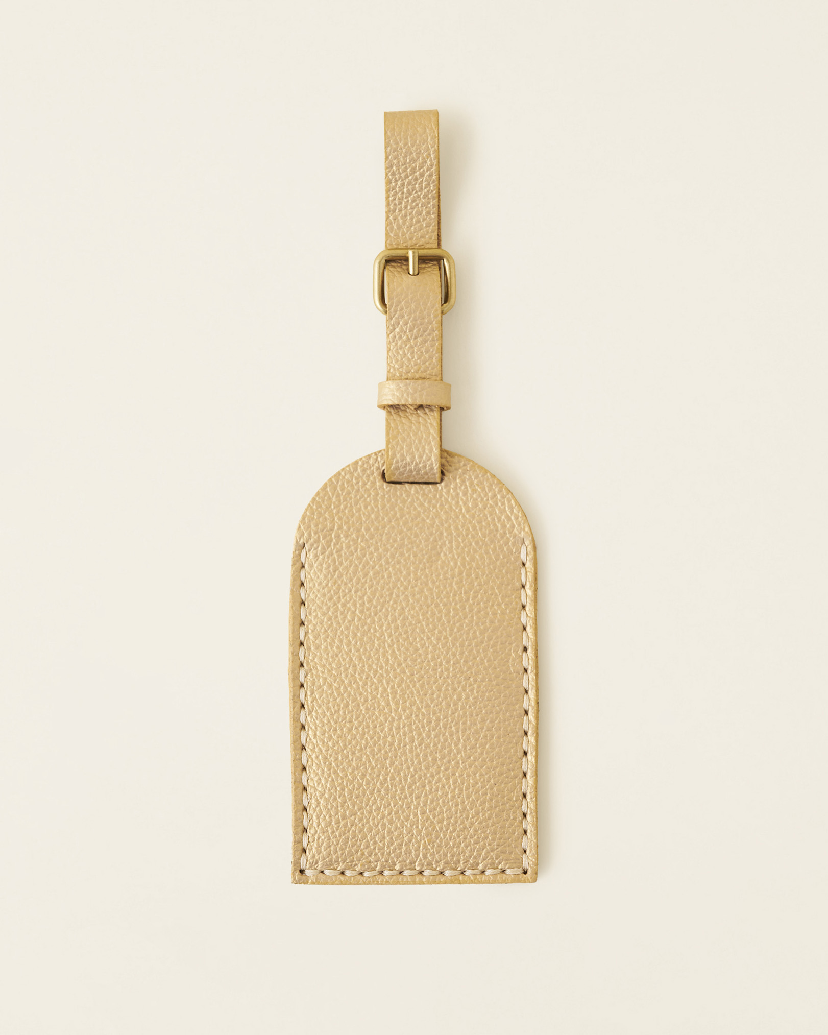 Roots Arch Luggage Tag Metallic in Gold