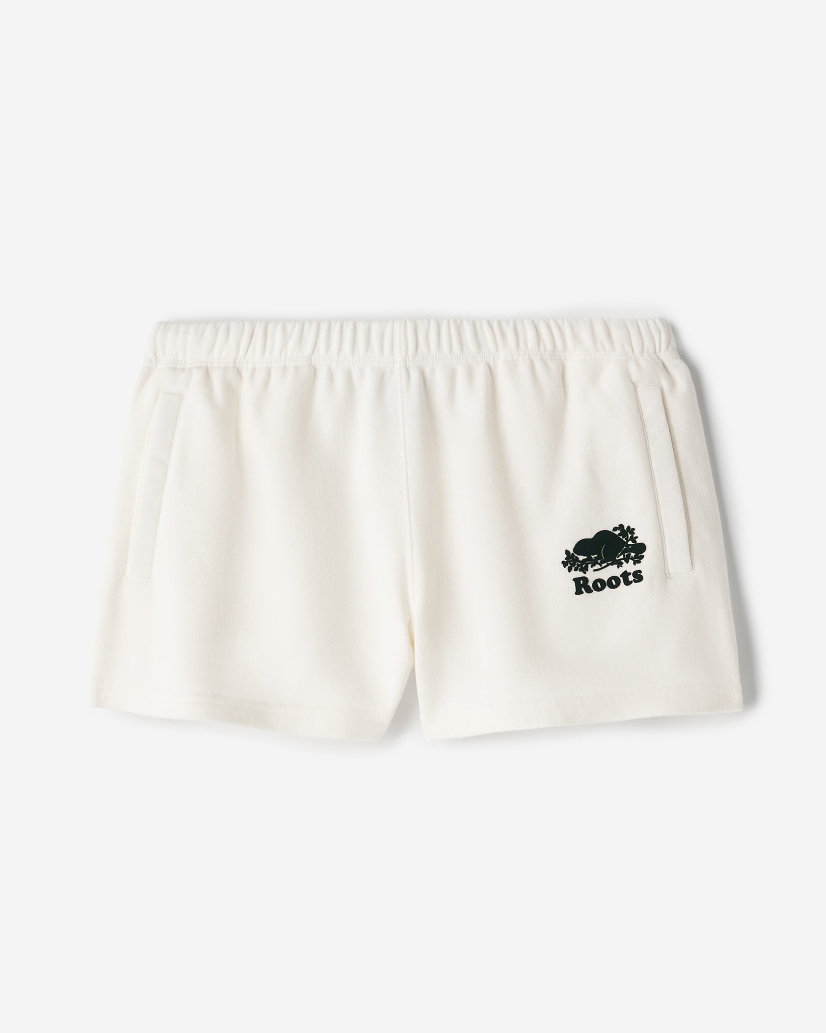 Roots Organic Original Sweatshort 3 Inch in Egret