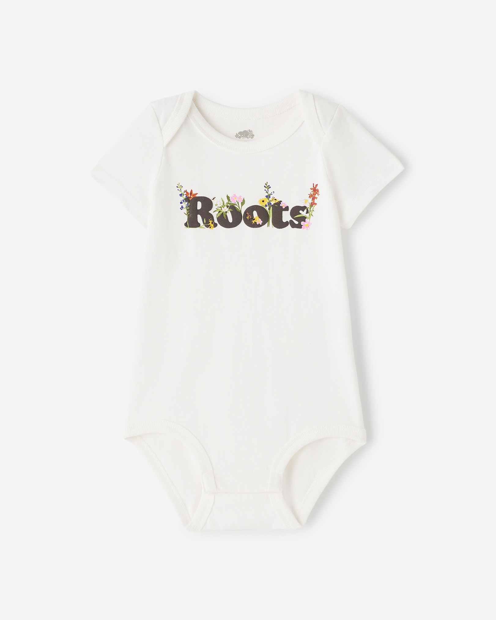 Roots Baby Cooper Floral Bodysuit in Egret