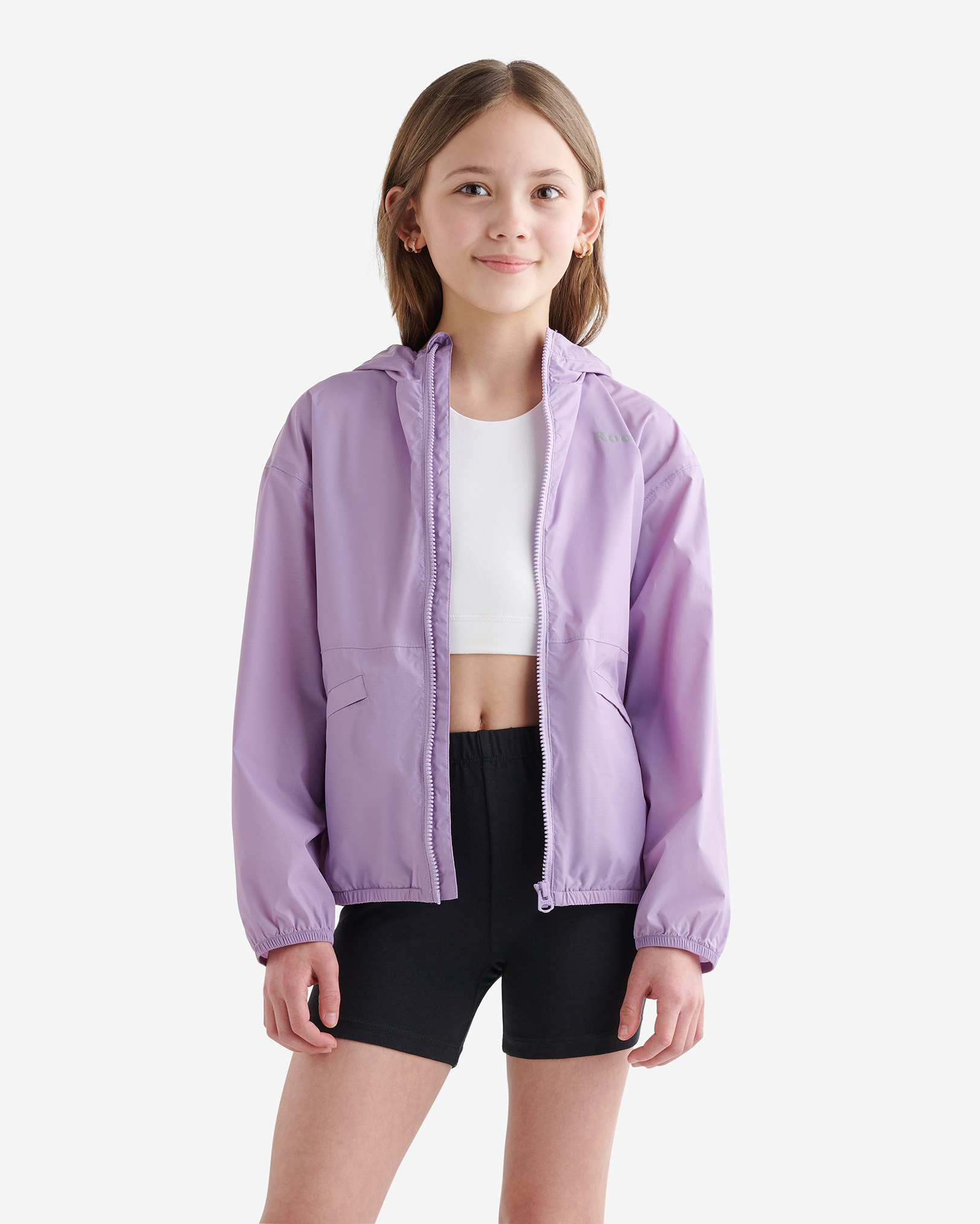 Roots Kids Packable Camp Jacket in Lilac Sky