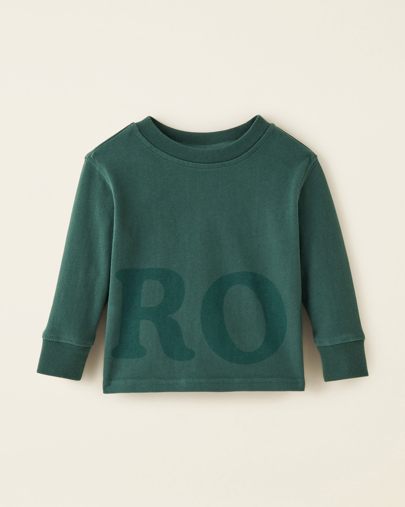 Roots Baby One Long Sleeve T-Shirt in Green Shadow