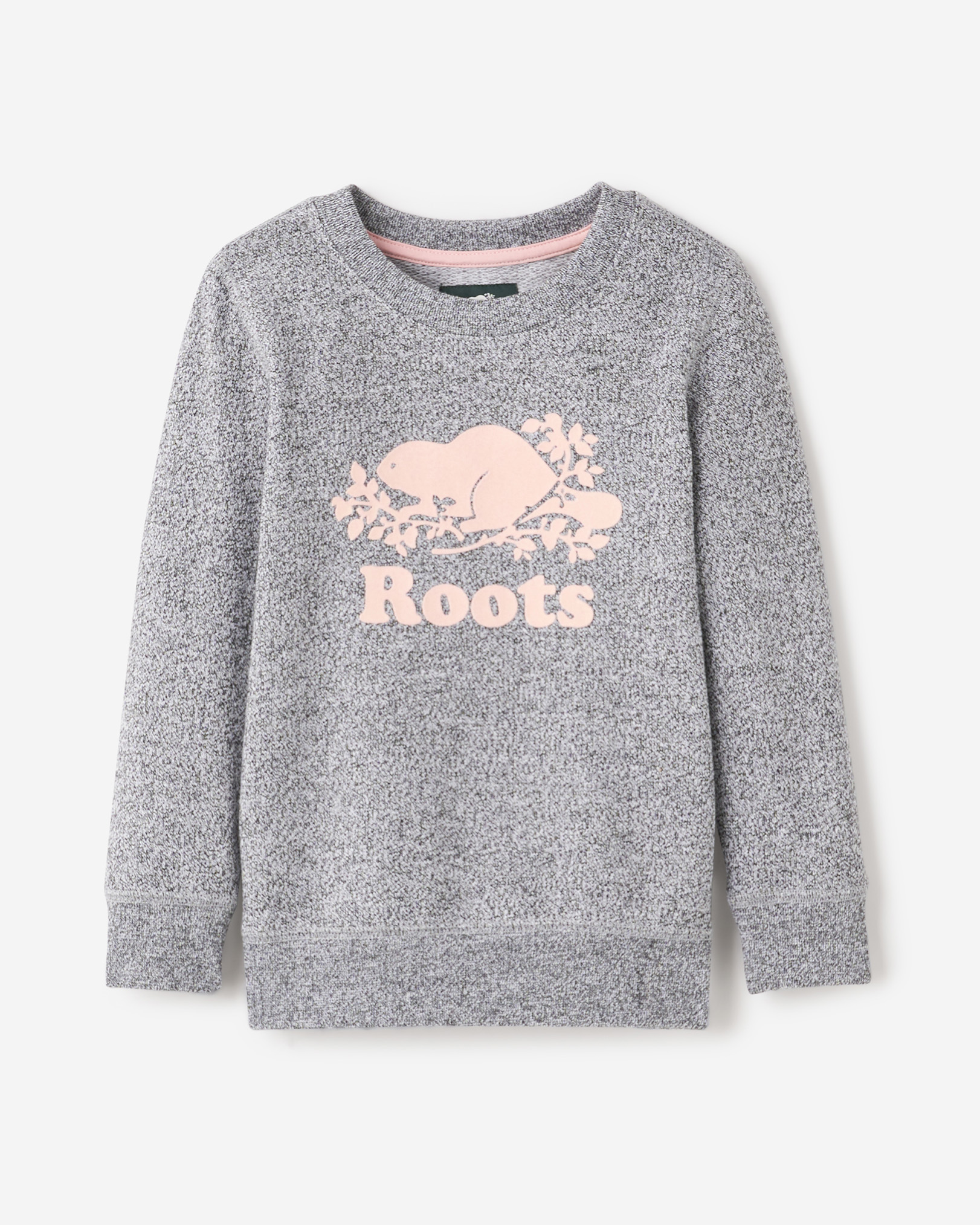 Roots Toddler Organic Original Crew Sweatshirt in Salt/Pepper