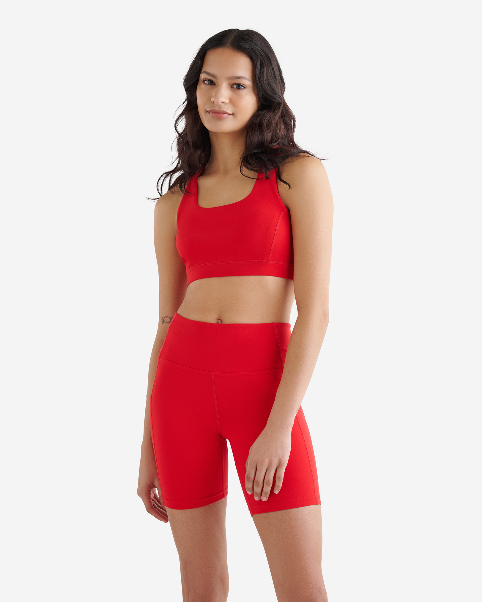 Roots Restore Sports Bra Shirt in Jam Red