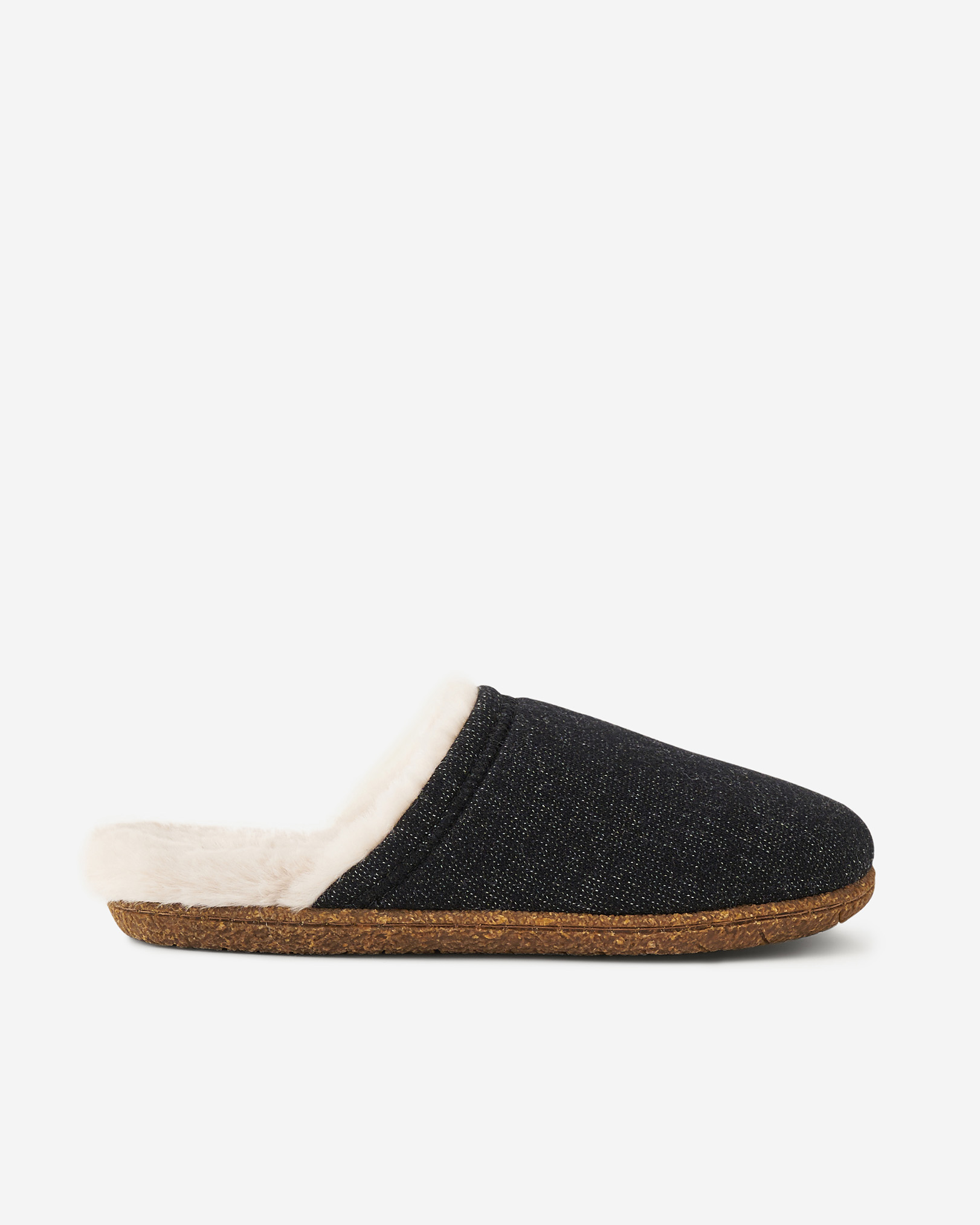 Roots Women's Mule Slipper in Black Pepper