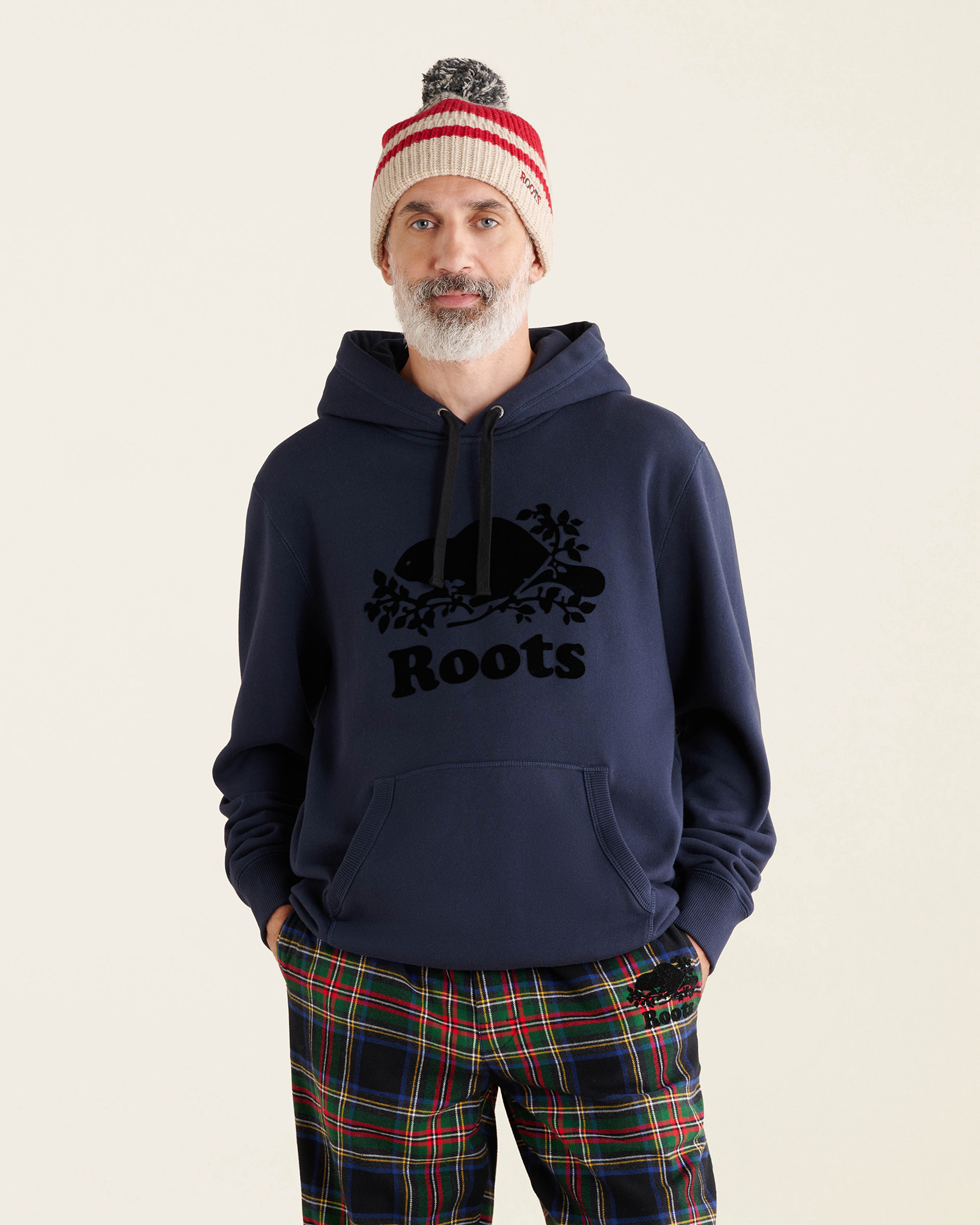 Roots Organic Original Kanga Hoodie in Navy Blazer