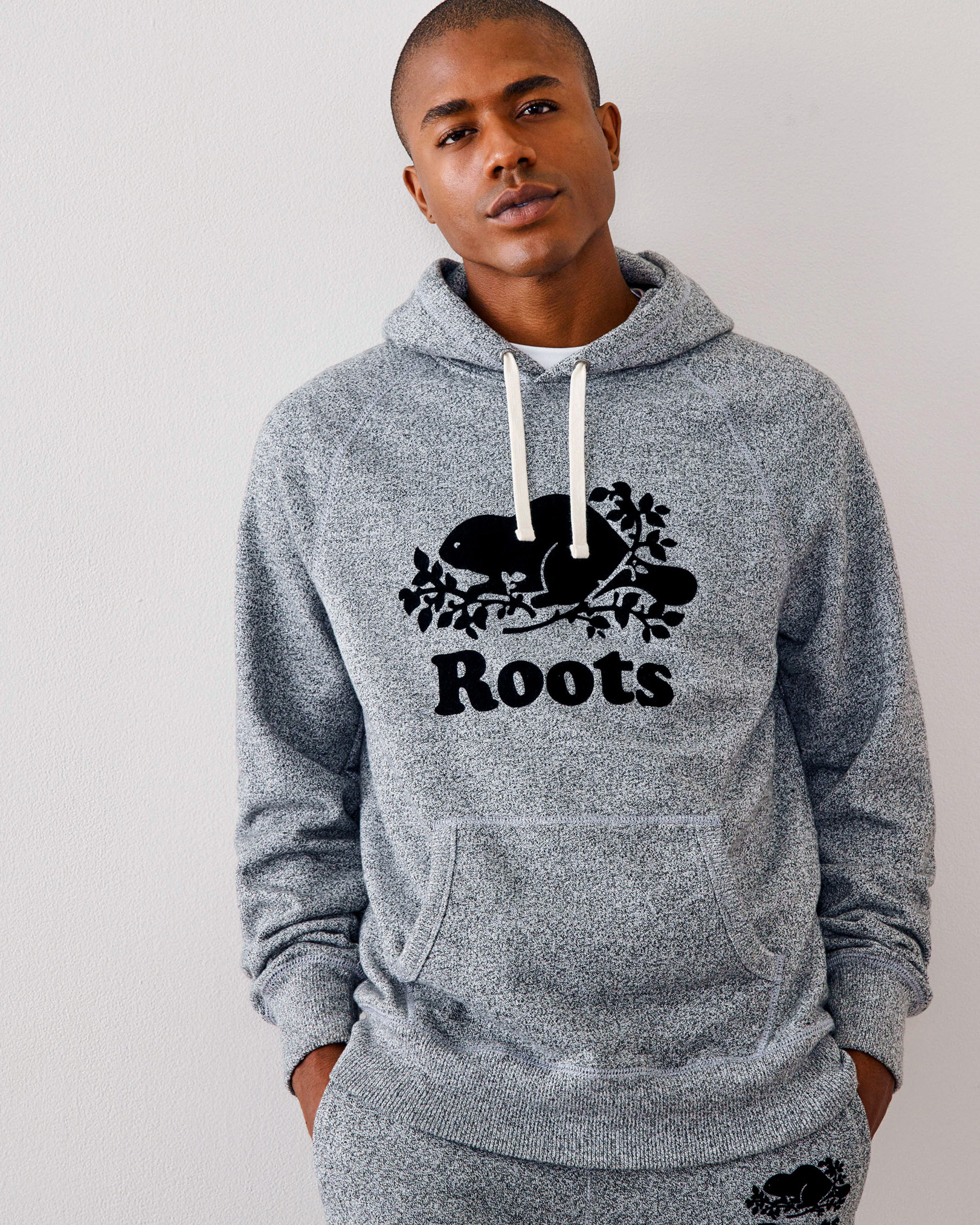 Roots Original Kanga Hoodie in Salt/Pepper