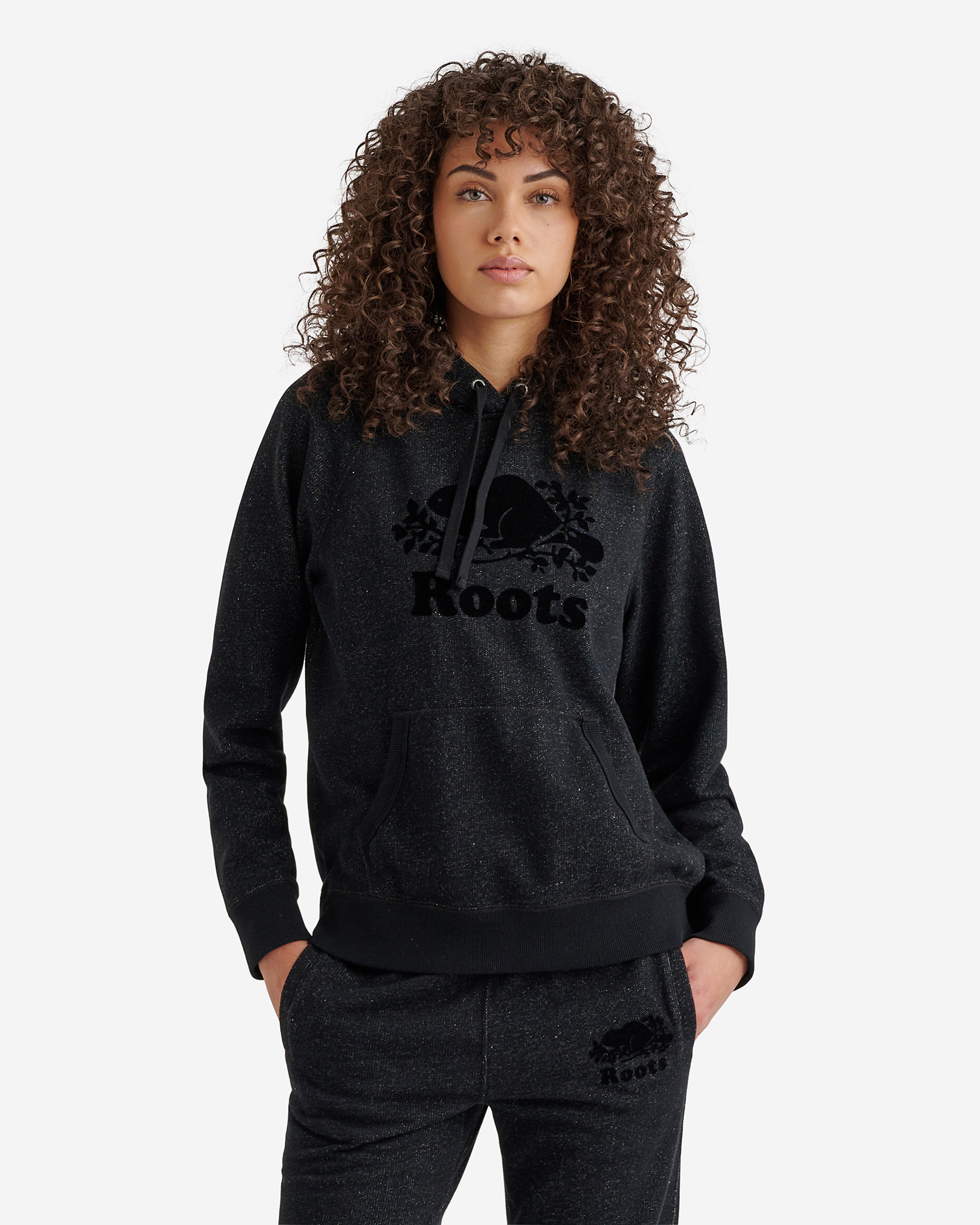 Roots Organic Original Kanga Hoodie in Black Pepper