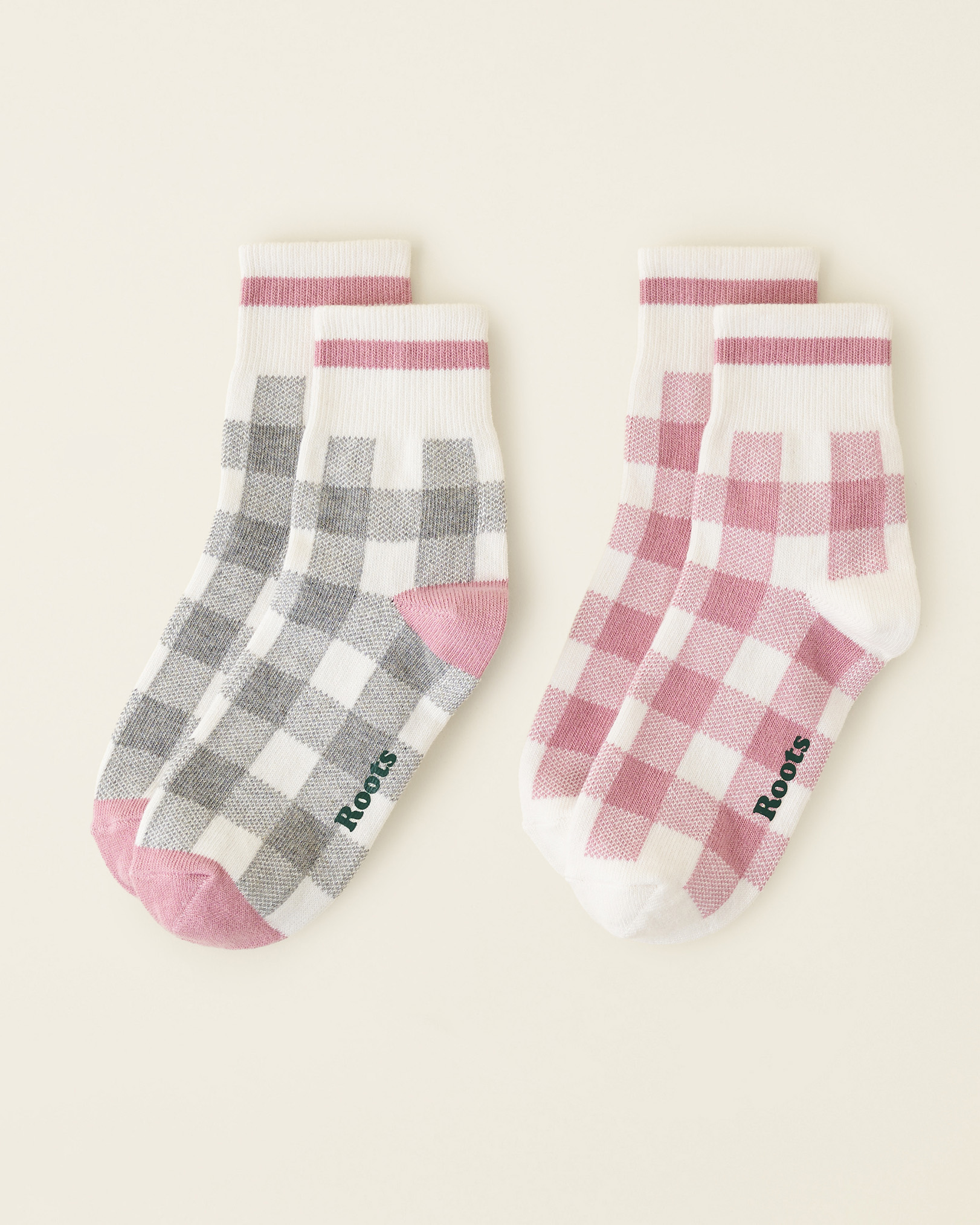 Roots Women's Park Plaid Sock 2 Pack in