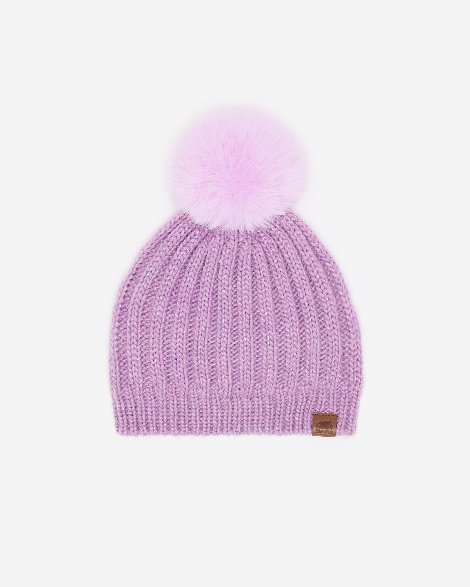 Roots Kids Sparkle Toque Hat in Orchid Bouquet Mix Purple