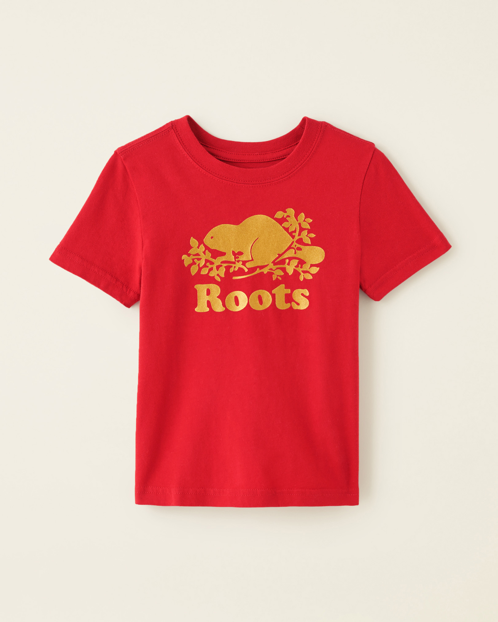 Roots Toddler 50th Cooper T-Shirt in Cabin Red