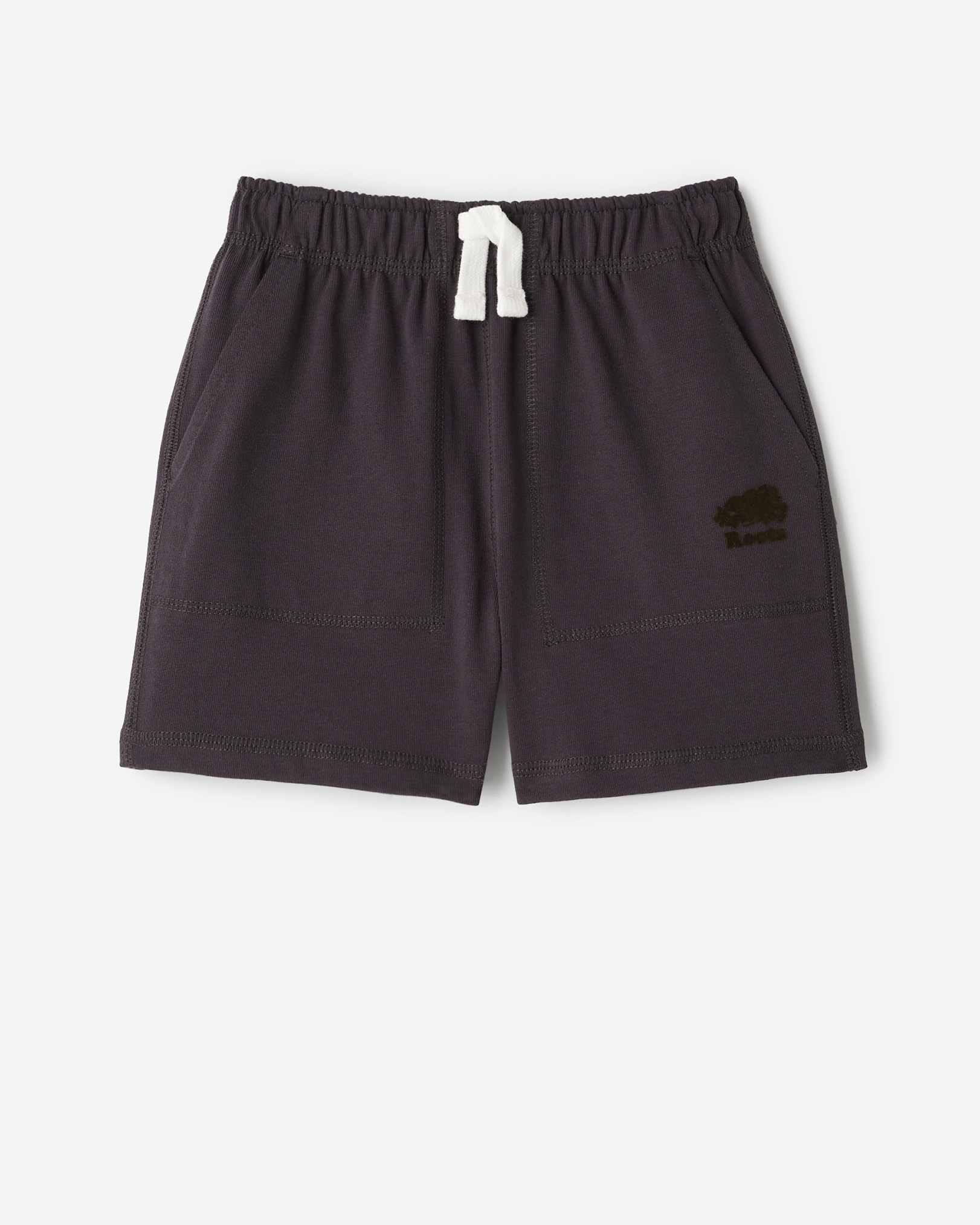 Roots Toddler Cooper Heavy Jersey Short in Charcoal Black