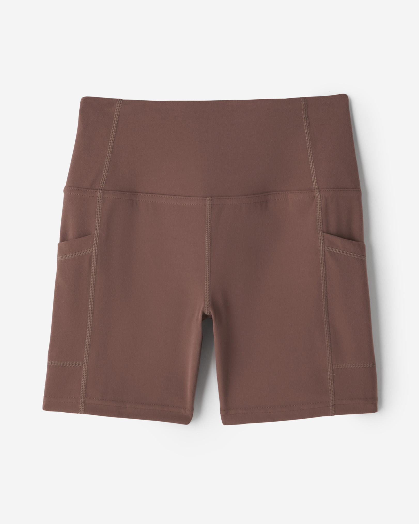 Roots Restore Stretch Bike Short 5 Inch in Cinder Brown