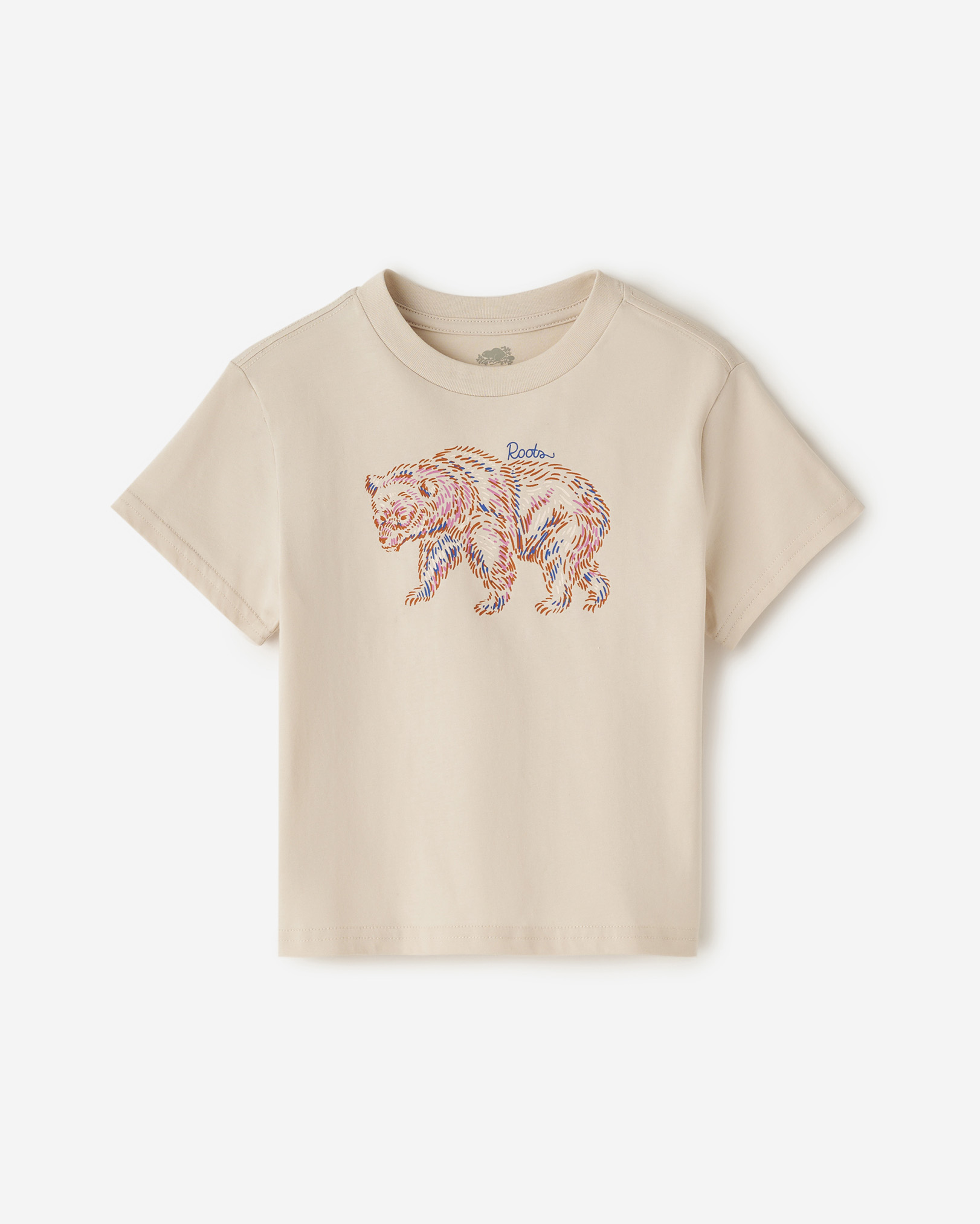 Roots Toddler Animal Graphic T-Shirt in Sandstone