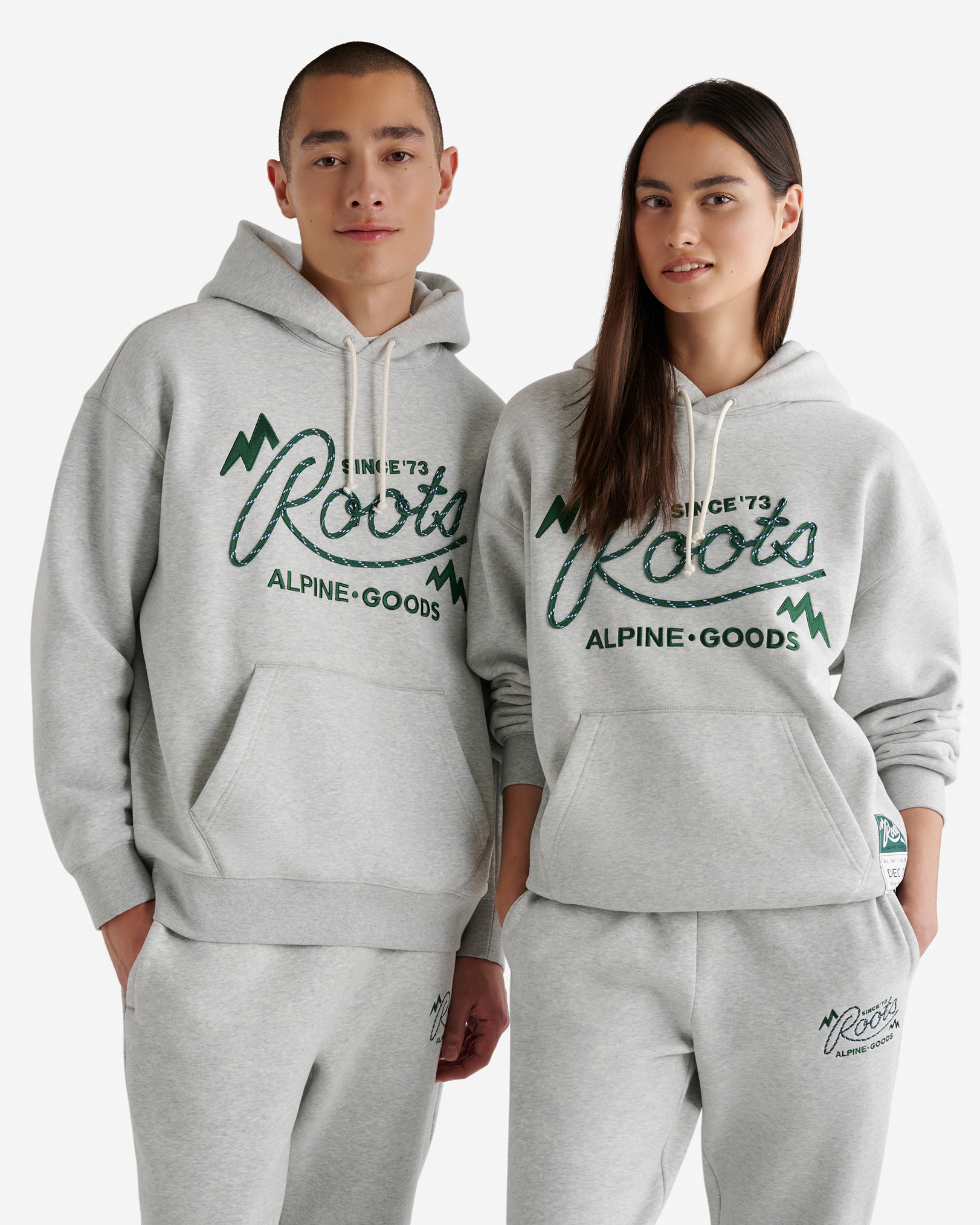 Roots Alpine Goods Kanga Hoodie in Athletic Grey Mix