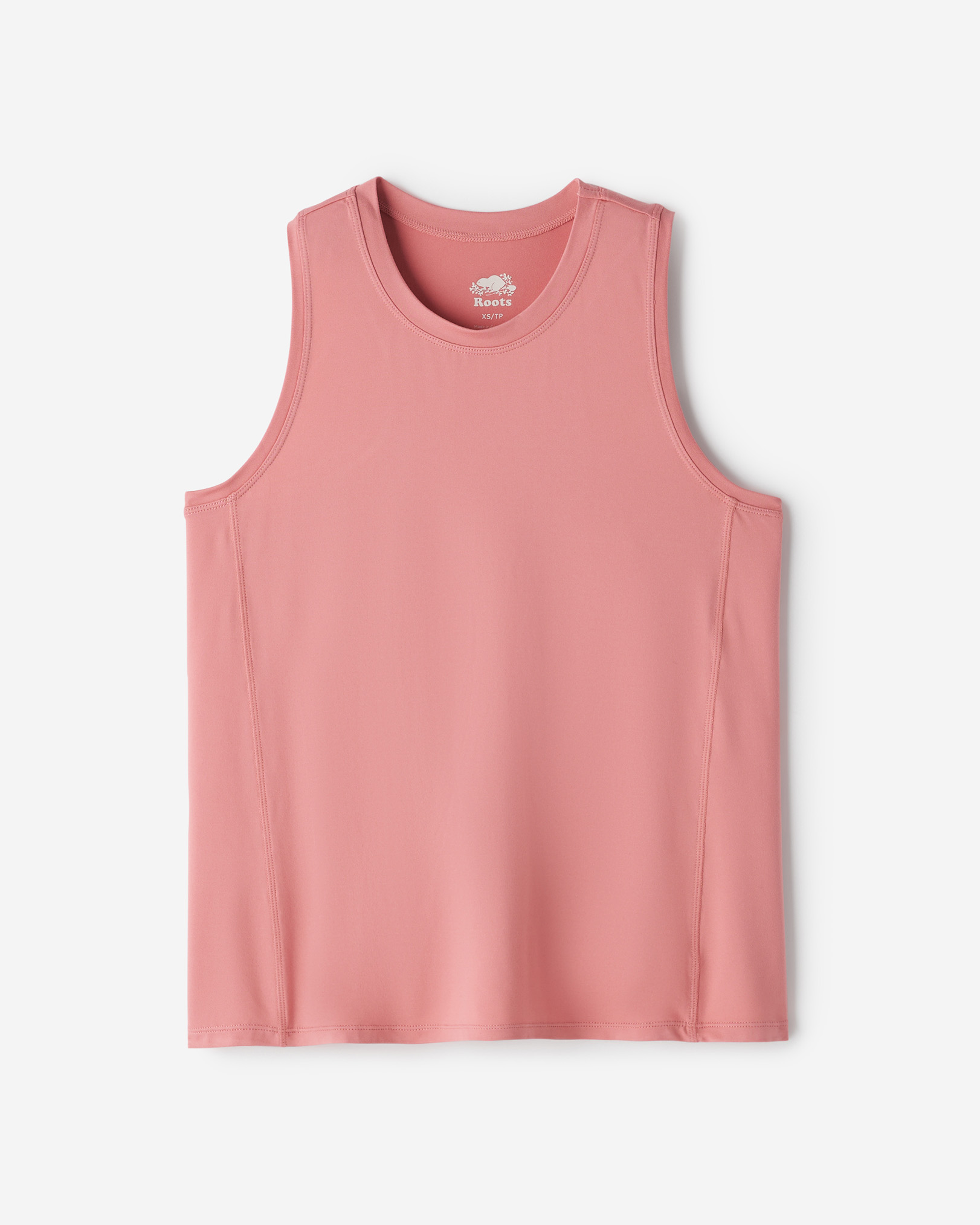 Roots Renew Knit Racer Tank 2.0 Top in Brandied Apricot