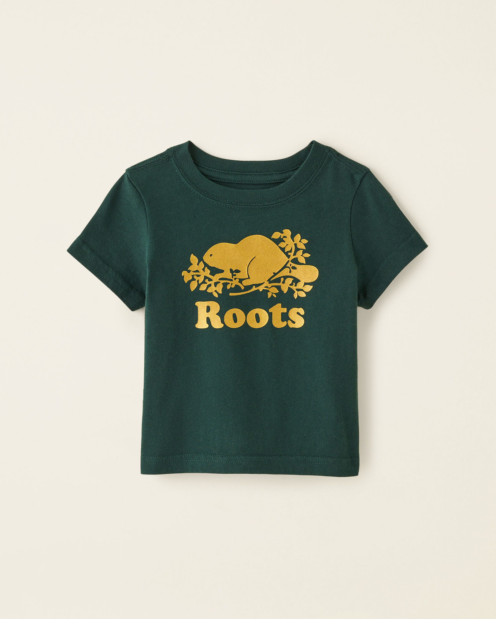 Roots Baby 50th Cooper T-Shirt in Varsity Green