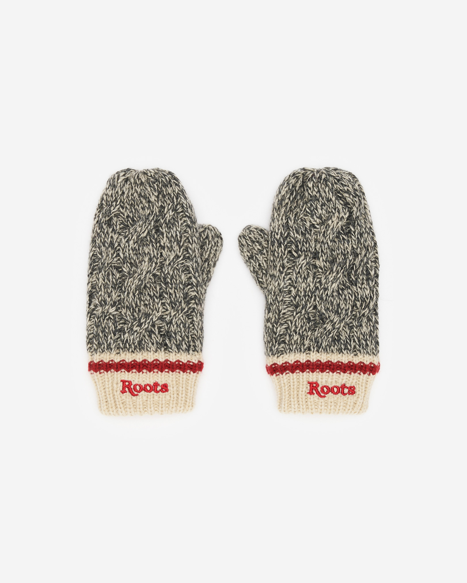 Roots Baby & Toddler Cabin Mitten in Grey Oat Mix