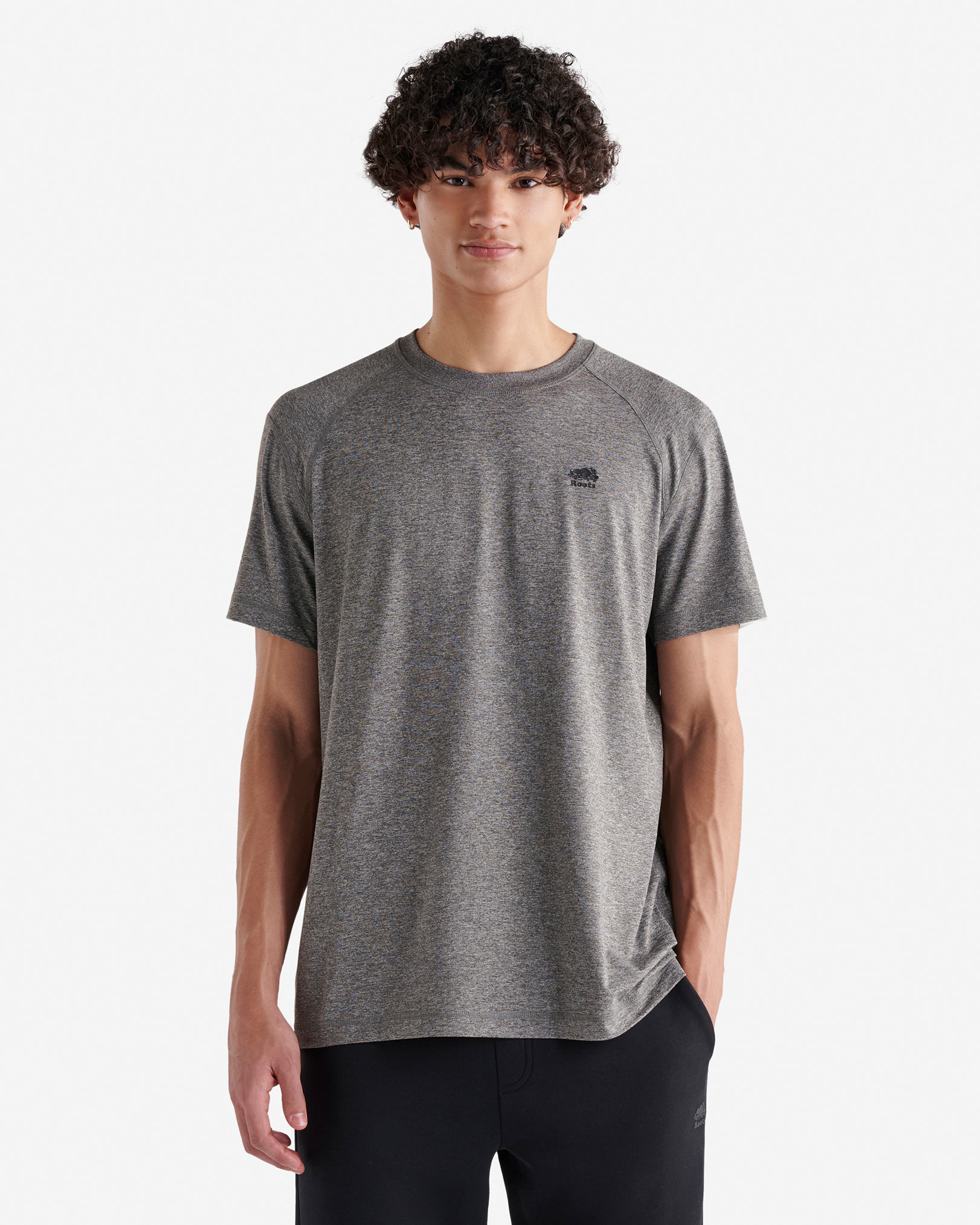 Roots Renew Short Sleeve T-Shirt in Salt/Pepper