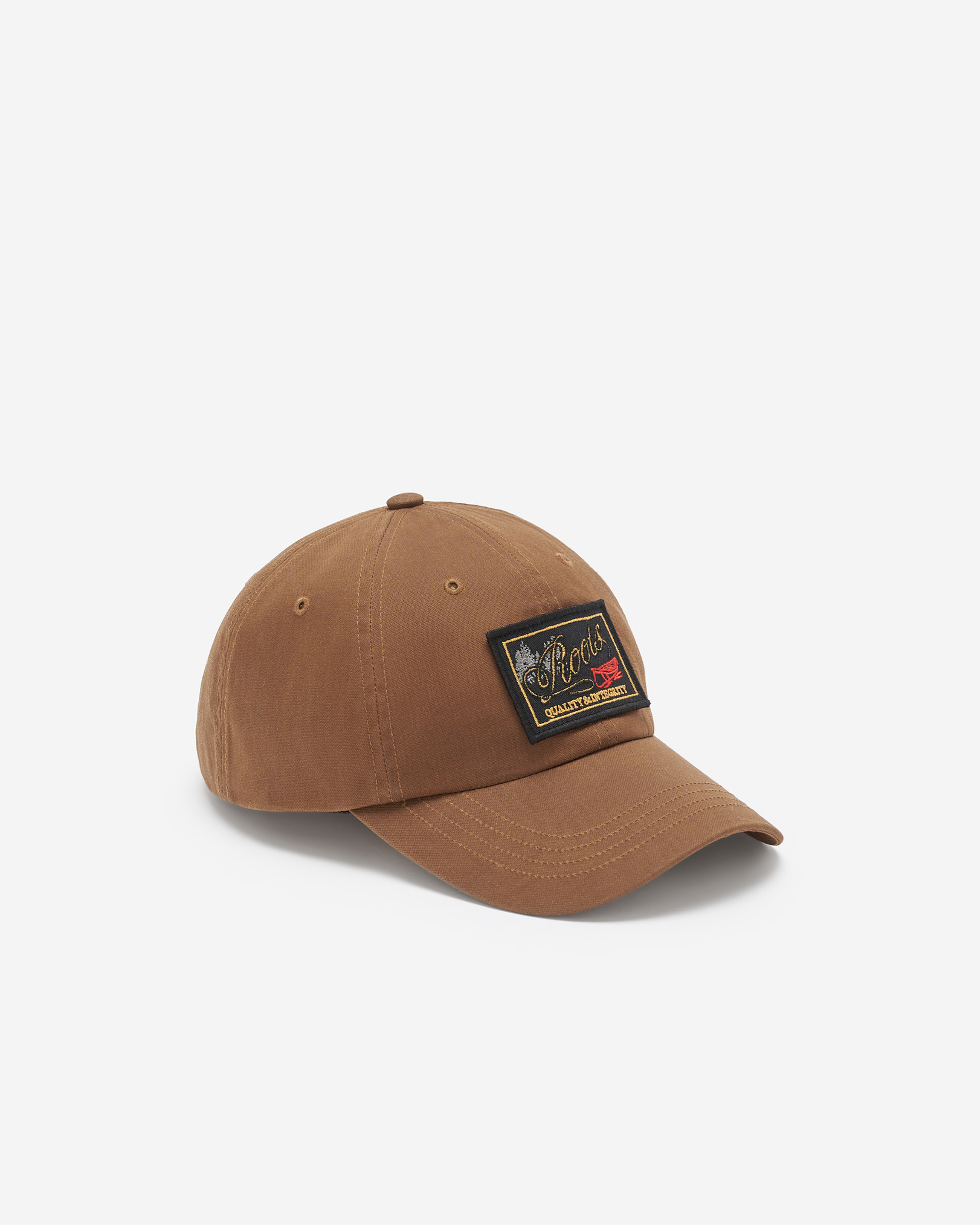 Roots Waxed Cotton Baseball Cap Hat in Harvest Brown