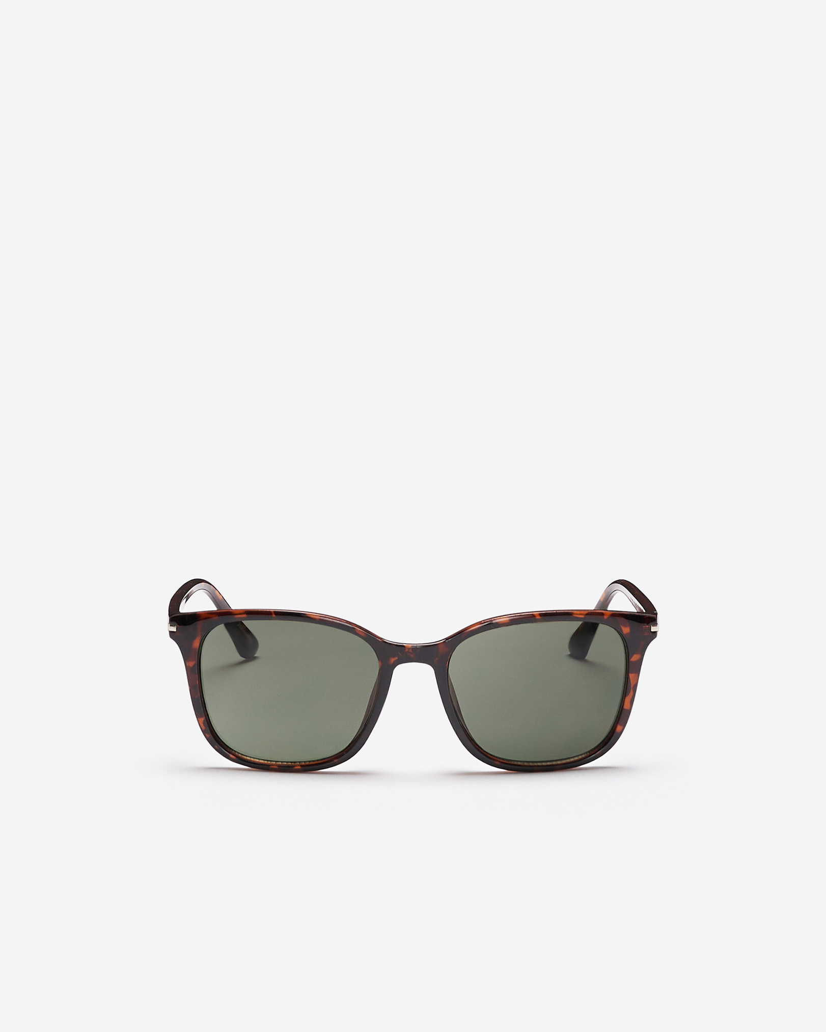 Roots Women's Plastic Square Metal Decorated Sunglasses in Brown