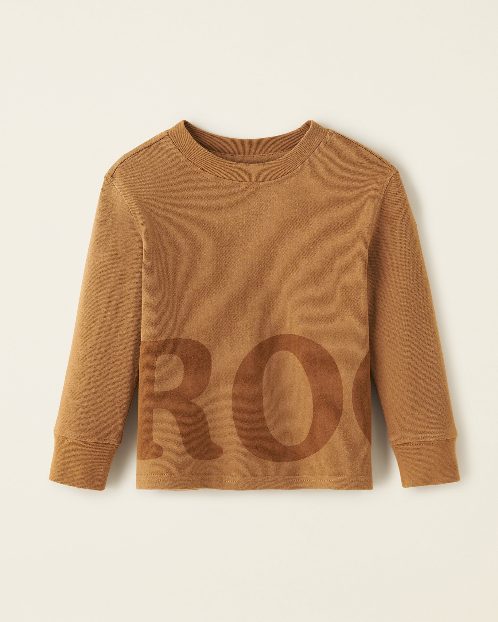 Roots Toddler One Long Sleeve T-Shirt in Tannery Brown