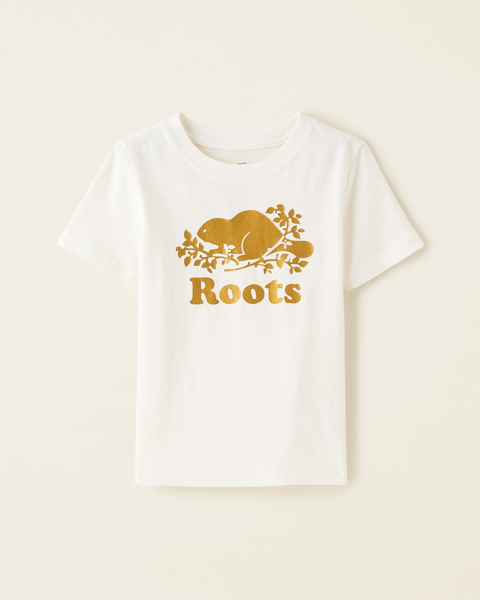 Roots Toddler 50th Cooper T-Shirt in Egret