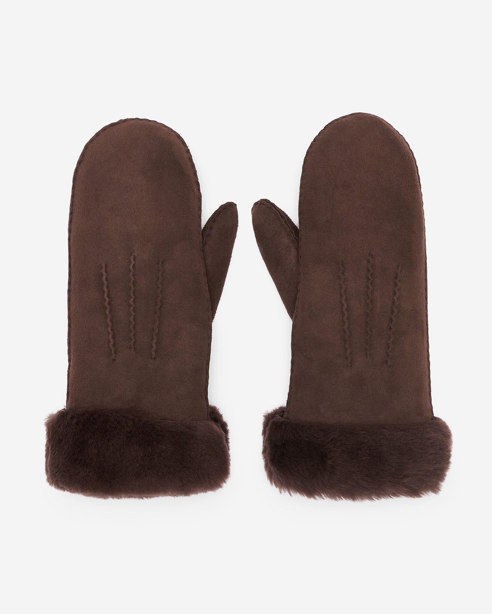 Roots Women's Shearling Mitten in Chocolate Brown