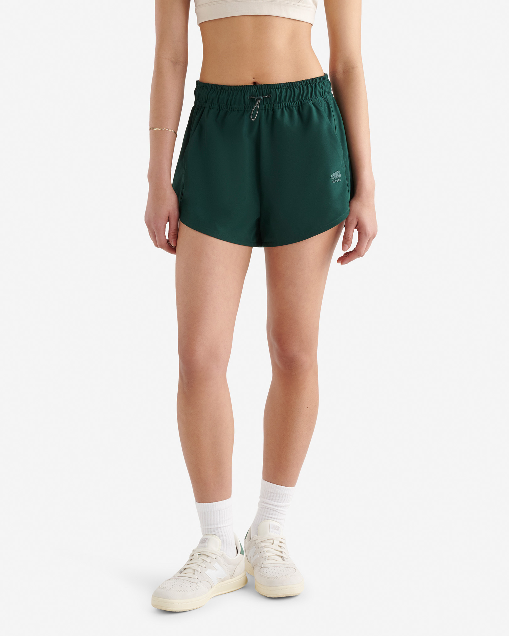 Roots Mayfair Woven Short 2 Inch in Varsity Green
