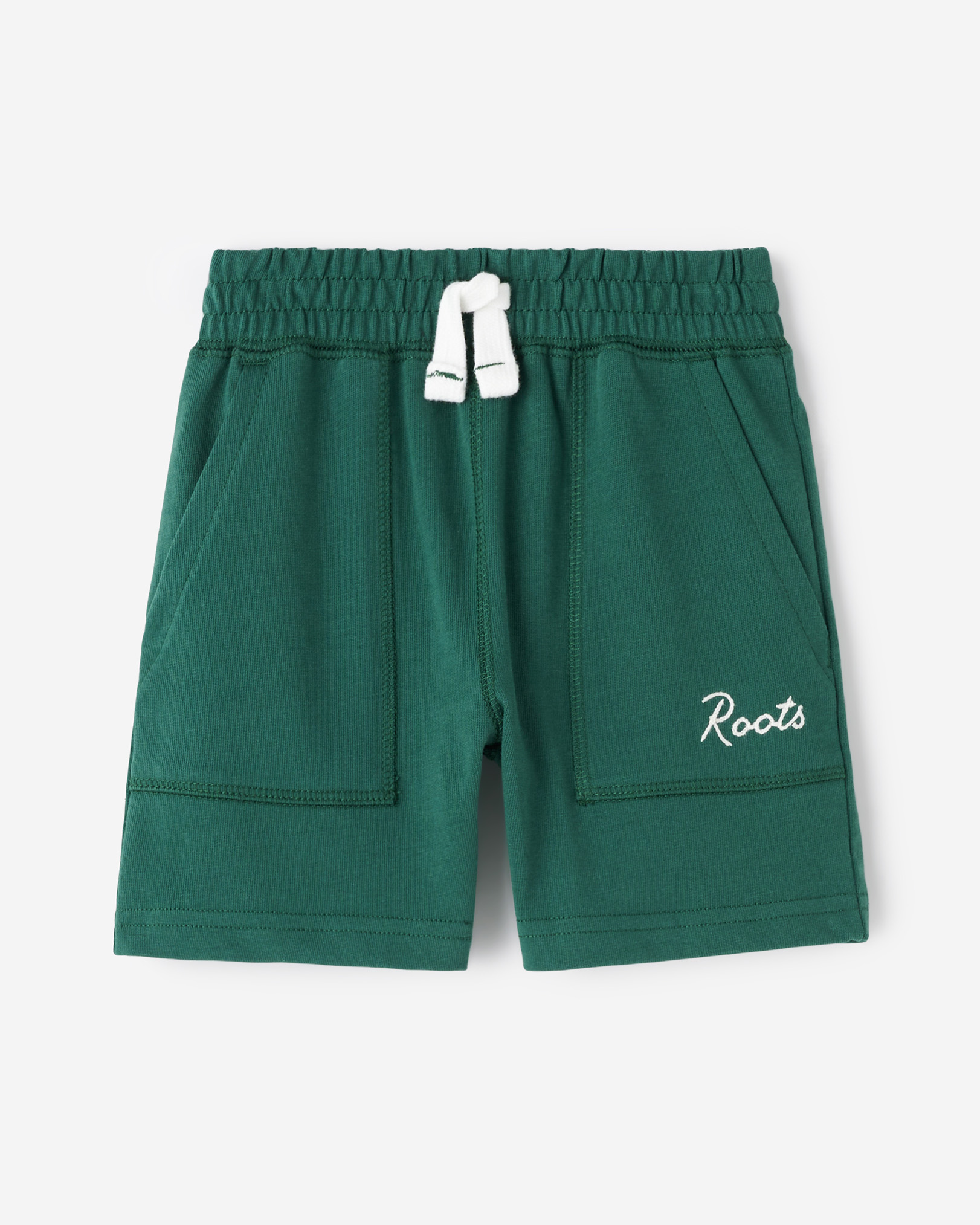 Roots Toddler Boy's Park Short in Forest Green