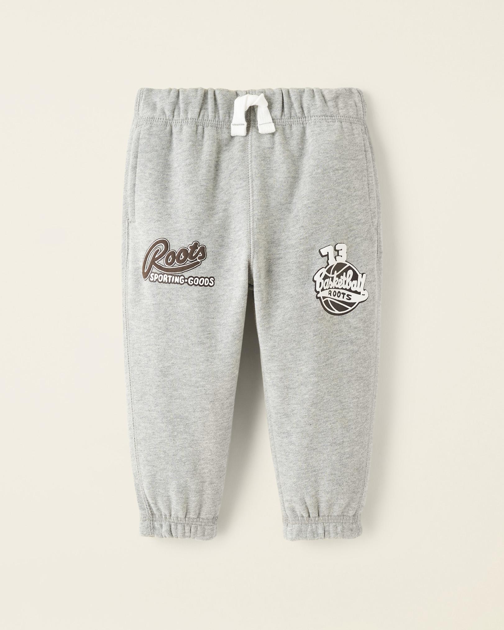 Roots Baby Sporting Goods Patch Sweatpant in Grey Mix